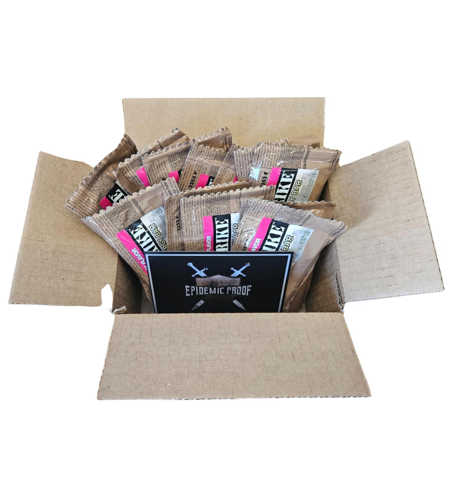 First Strike Energy Bar Full Size 2.3oz - Authentic Long-Life USGI MRE Ration Nutrition Bars. Many Flavors and Packs to choose from Recent Production dates (6 CranRaspberry)