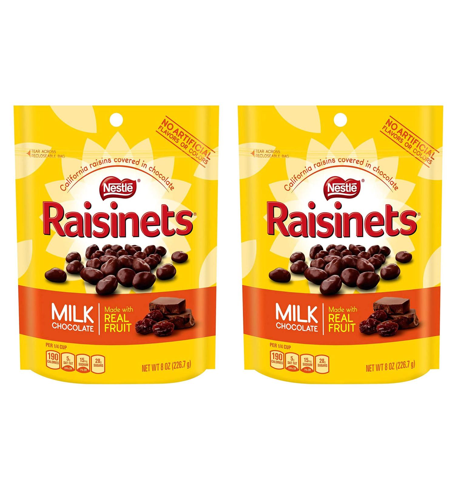 Nestle Raisinets Milk Chocolate Covered California Raisins | Whole Real Fruit | 16 Oz Pack | Reclosable Bag | Perfect Movie Theater Snack - Buy Online on GoSupps.com