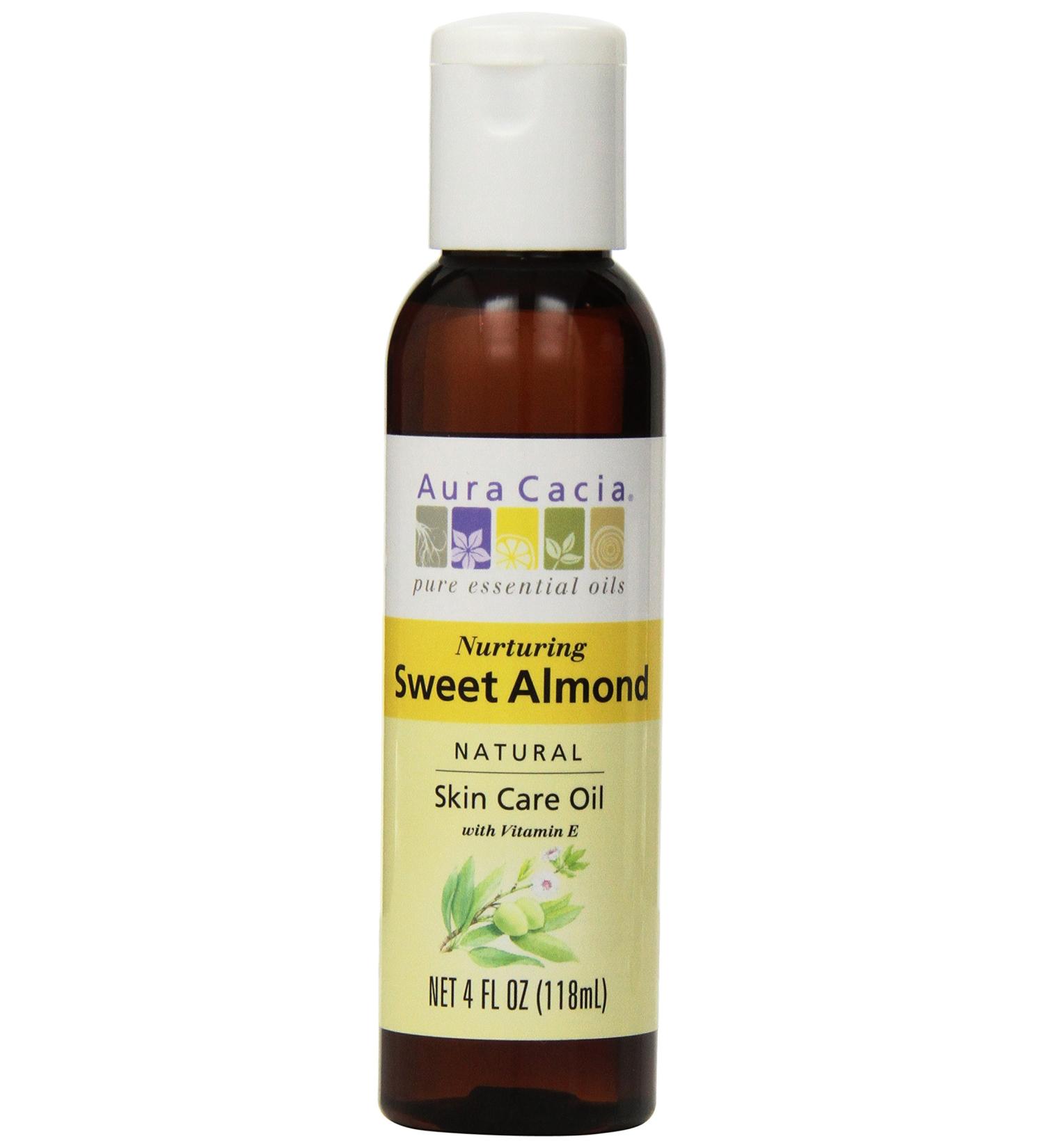 Aura Cacia Sweet Almond Oil 120ml - Pure Natural & Nourishing - Shop Internationally - Buy Online on GoSupps.com