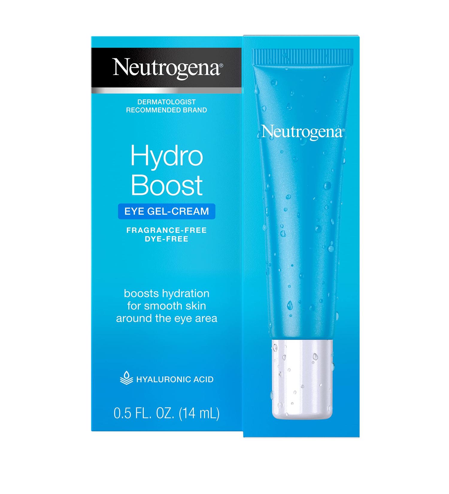 Neutrogena Hydro Boost Eye Cream 0.5 Oz | Hyaluronic Acid Under-Eye Moisturizer | Fragrance-Free & Non-Comedogenic - Buy Online on GoSupps.com