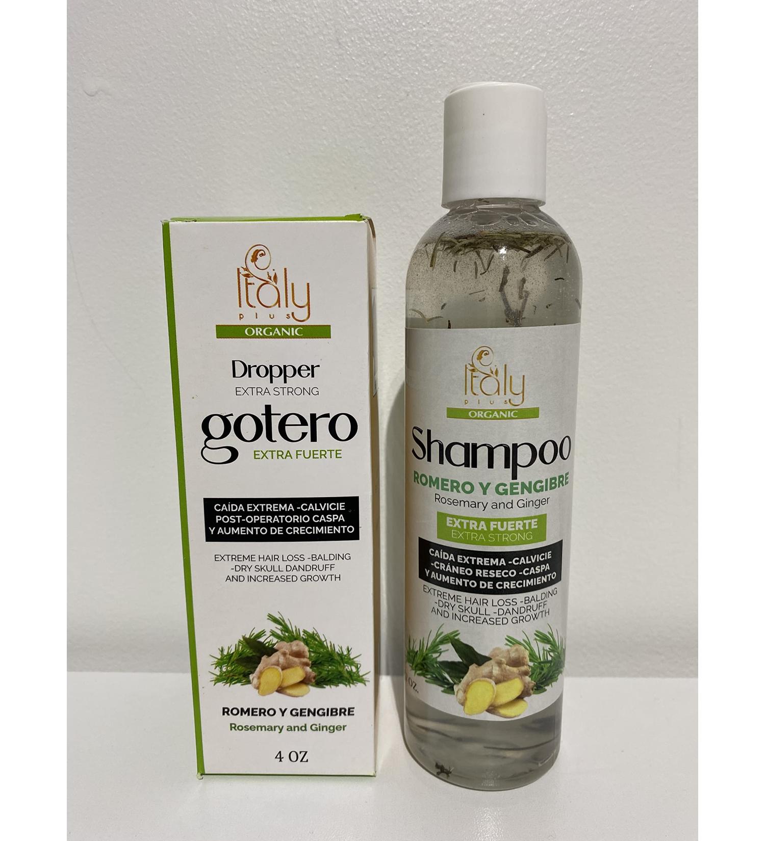 Italy Plus Extra Strong Rosemary and Ginger Hair Loss Dropper + Free Nutrient Rich Shampoo - Buy Online on GoSupps.com