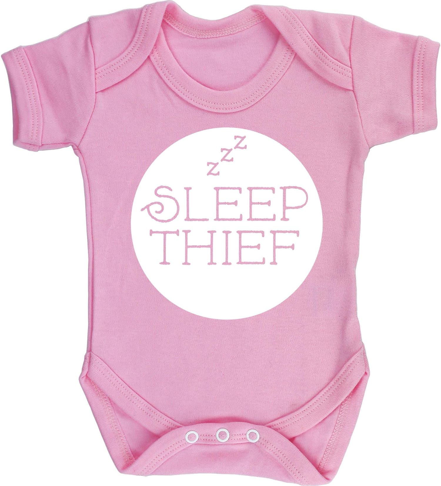 Hippowarehouse Sleep theif baby vest bodysuit (short sleeve) boys girls