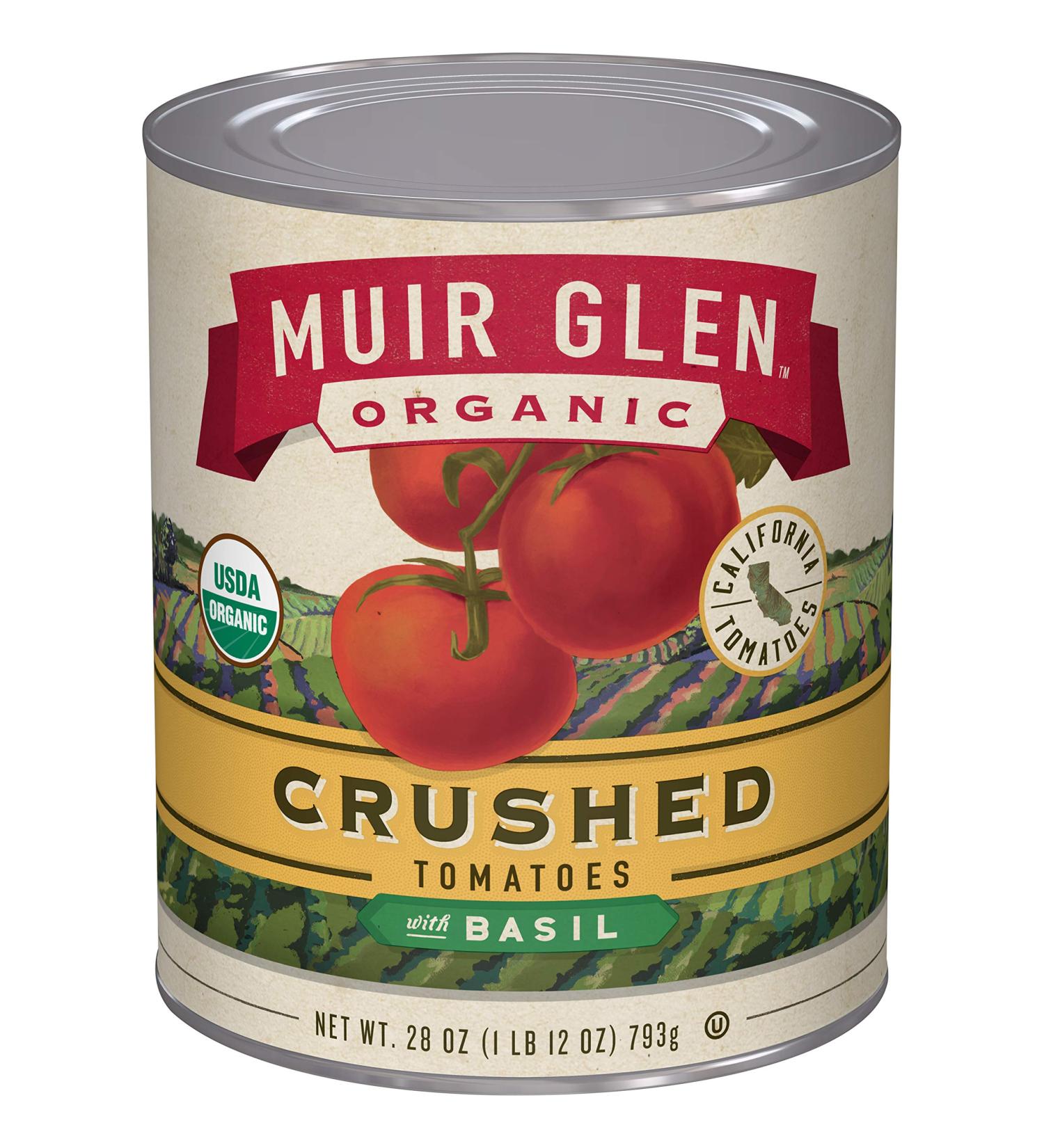 Muir Glen Canned Tomatoes  Organic Crushed Tomatoes with Basil  No Sugar Added  28 oz - Buy Online on GoSupps.com