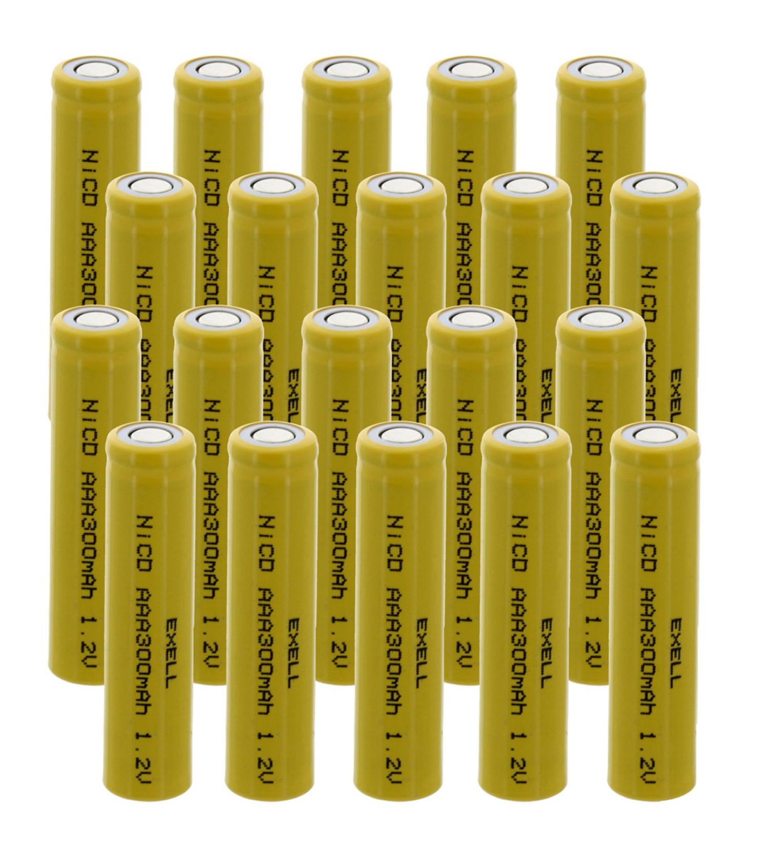 Buy 20x Exell AAA 1.2V 300mAh NiCD Rechargeable Batteries - Ideal for Meters Radios Hybrid Cars Telecoms & RC Devices | International Shipping Available - Buy Online on GoSupps.com