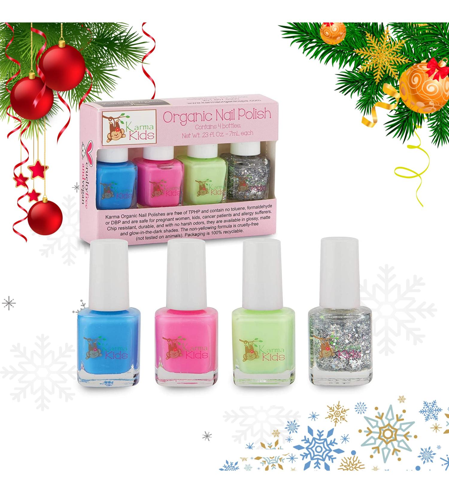 Karma Kids Nail Polish Box Set No. 1 - Non-Toxic, Vegan & Cruelty Free | Quick Dry Kids Friendly Formula - 0.92 Fl Oz - Buy Online on GoSupps.com