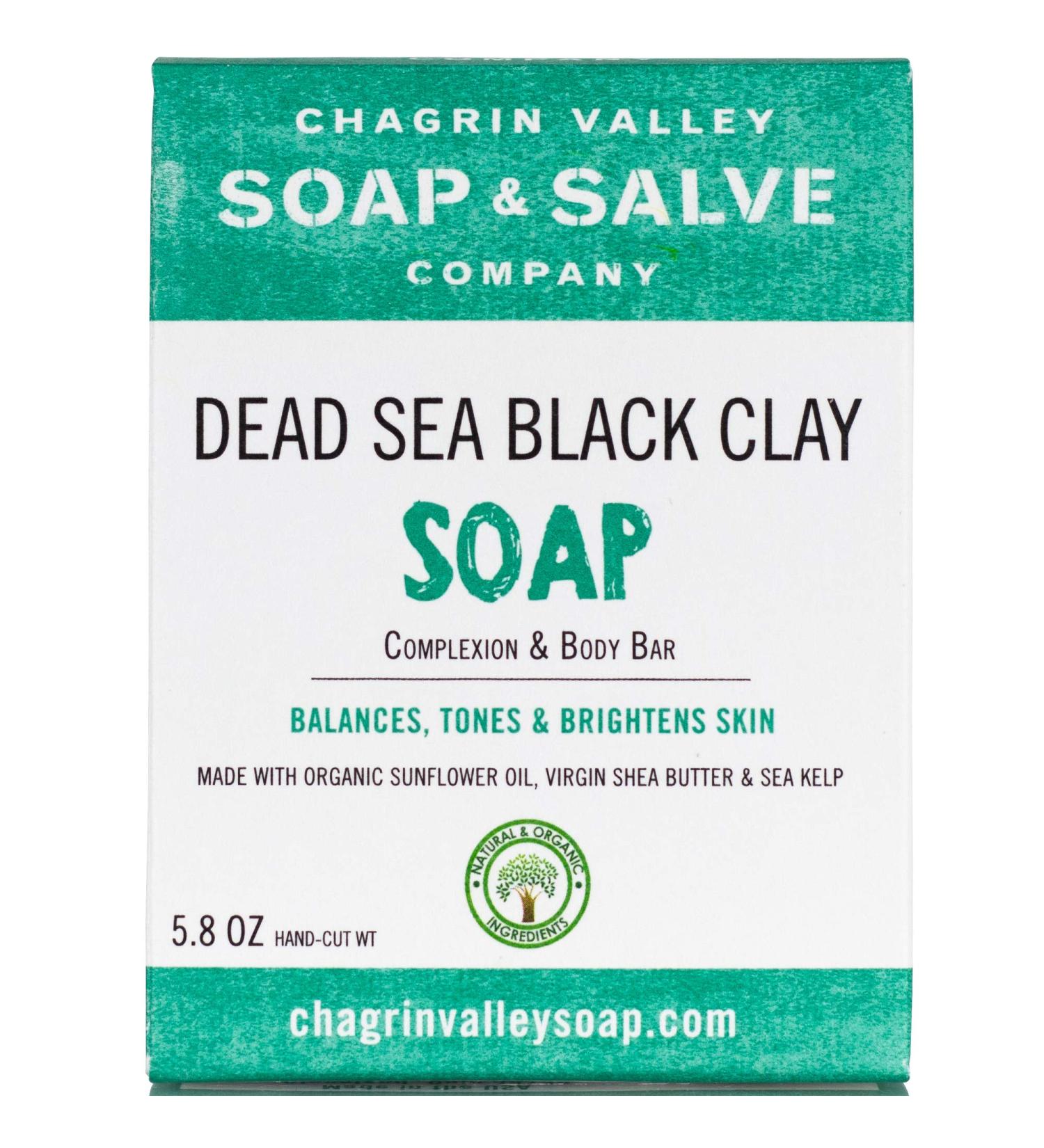 Buy Chagrin Valley Organic Natural Soap Bar - Dead Sea Black Clay | Eco-Friendly Vegan Handmade | Ship Internationally - Buy Online on GoSupps.com