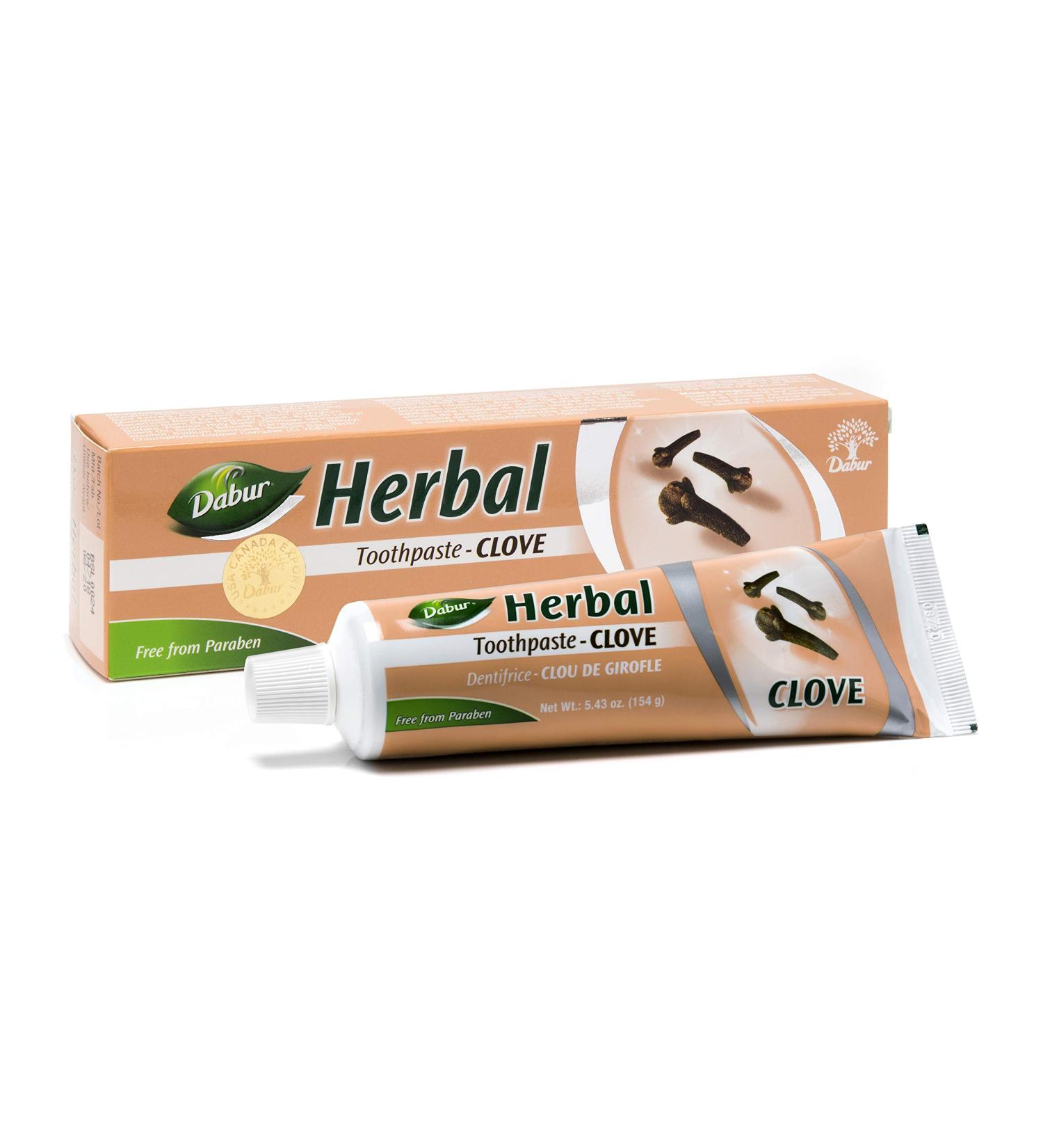 Dabur Herbal Toothpaste Clove 5.43 oz - Natural Oral Care with Clove Extracts - Buy Online on GoSupps.com