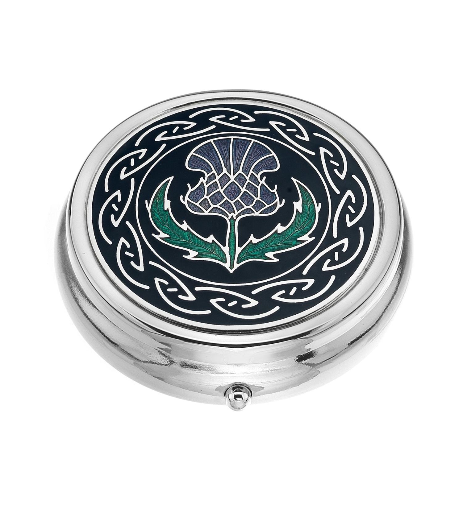 Buy Large Scottish Thistle Pill Box | Sea Gems by Celtic Glass Designs International Shipping Available - Buy Online on GoSupps.com