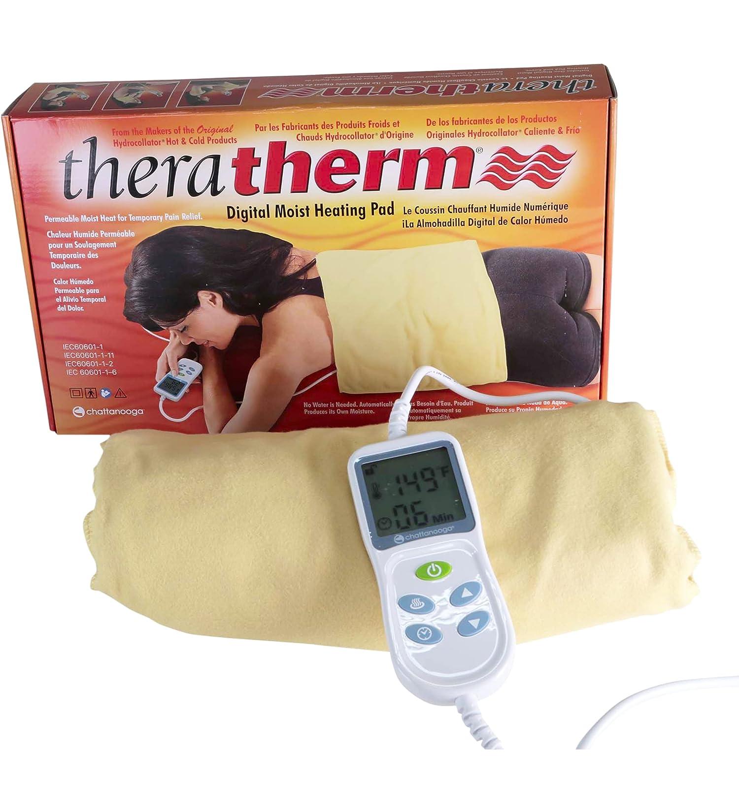 Chattanooga TheraTherm Digital Moist Heating Pad - Standard Size 14 x 27 with Lumintrail Drawstring Bag for Temporary Pain Relief - Buy Online on GoSupps.com