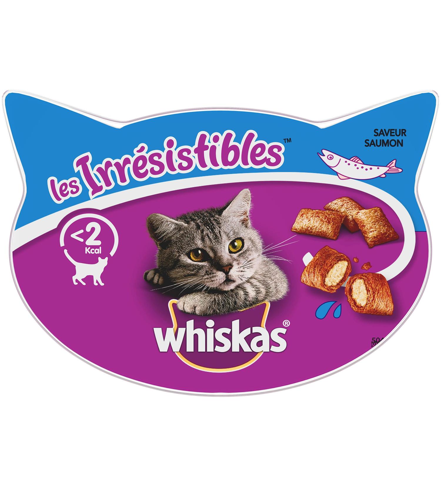 WHISKAS Les Irr sistibles Friandises au Saumon pour Chat - 105 g (Pack de 10) - Friandises Savoureuses pour Chats - Livraison Internationale - Buy Online on GoSupps.com