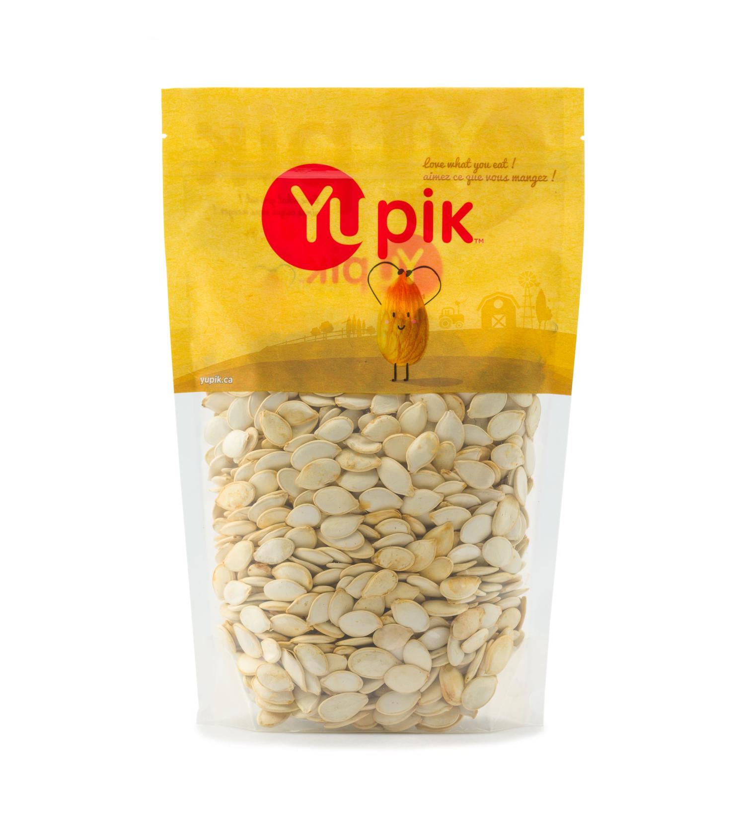 Yupik Jumbo Pumpkin Seeds in Shell 450 g 6 Count Gluten-Free Kosher Vegan Thin Shell Dry Roasted Unsalted Oil-Free Plant-Based Protein Source of Fiber Healthy Snacks 2.6 kg - Buy Online on GoSupps.com