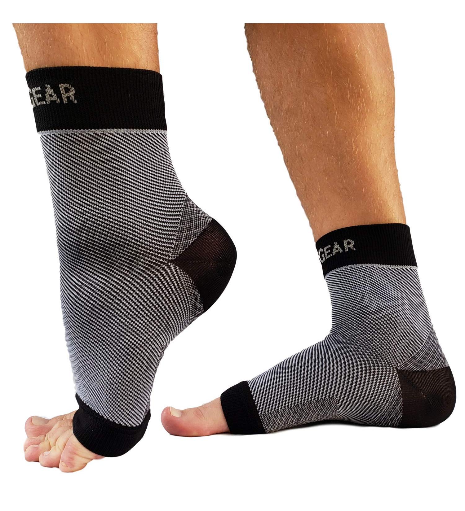 RiptGear Plantar Fasciitis Socks - Ankle Brace with Arch Support - Foot Pain Relief - Large (1 Pair) - Buy Online on GoSupps.com