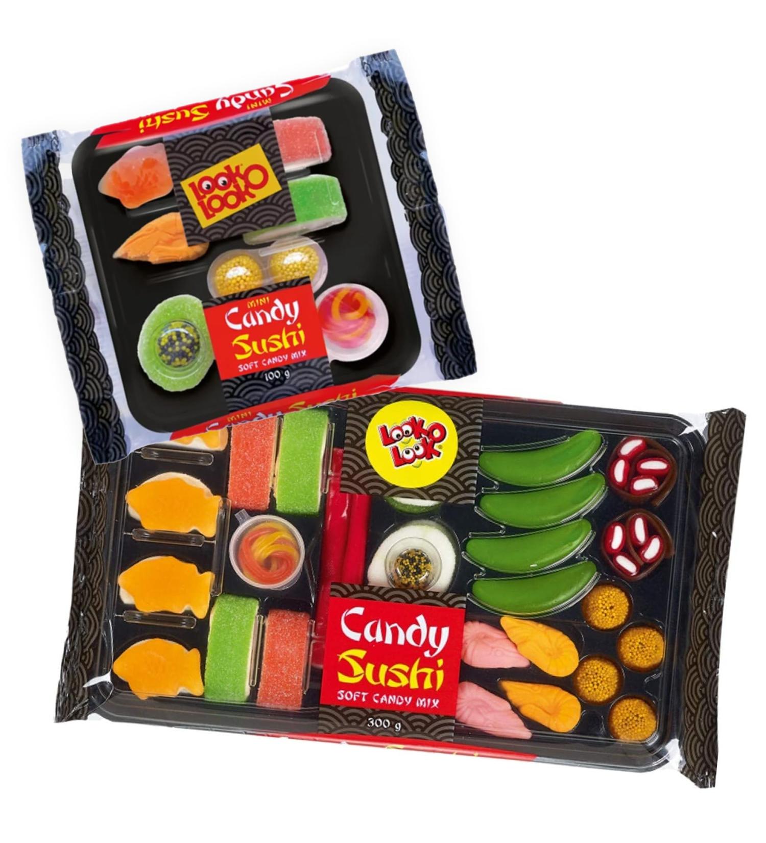 Look-O-Look Candy Sushi & Mini Sushi Assortiment de bonbons g lifi s en guimauve et confiseries en forme de maki et nigiri Cadeau original pour f tes anniversaires et soir es th me asiatique - Buy Online on GoSupps.com