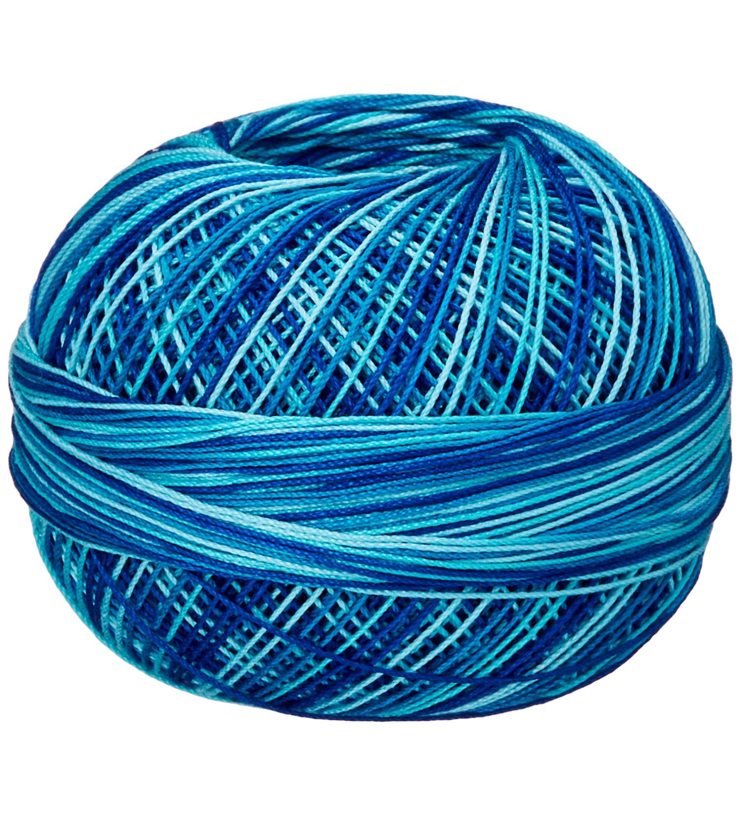 Lizbeth Egyptian Cotton Crochet Tatting Knitting Thread Size 20 - Peacock Blues (25g, 210 Yards) | HH20149 - Buy Online on GoSupps.com