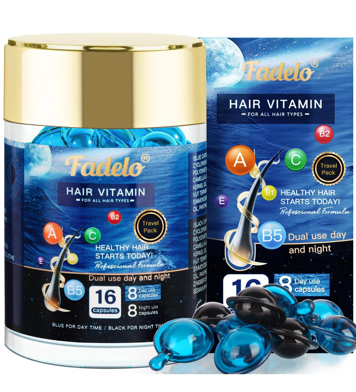 Intensive Moroccan Oil Hair Treatment Serum - 16 Capsules for Hair Repair & Growth | No Rinse | Vitamins A C E B5 for Men & Women - Buy Online on GoSupps.com