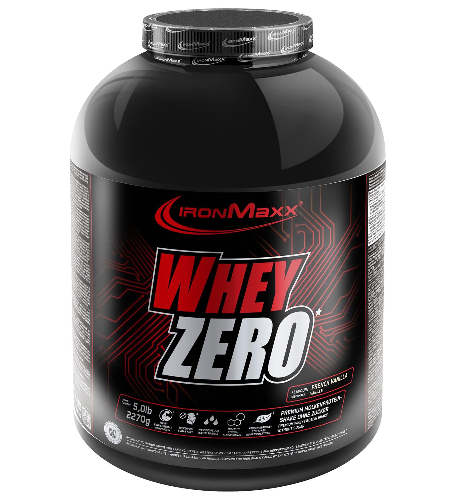 Buy Ironmaxx Whey Zero Protein Powder - Sugar-Free Vanilla 2.27kg | Water-Soluble Whey Isolate | Best Flavors Available - Buy Online on GoSupps.com