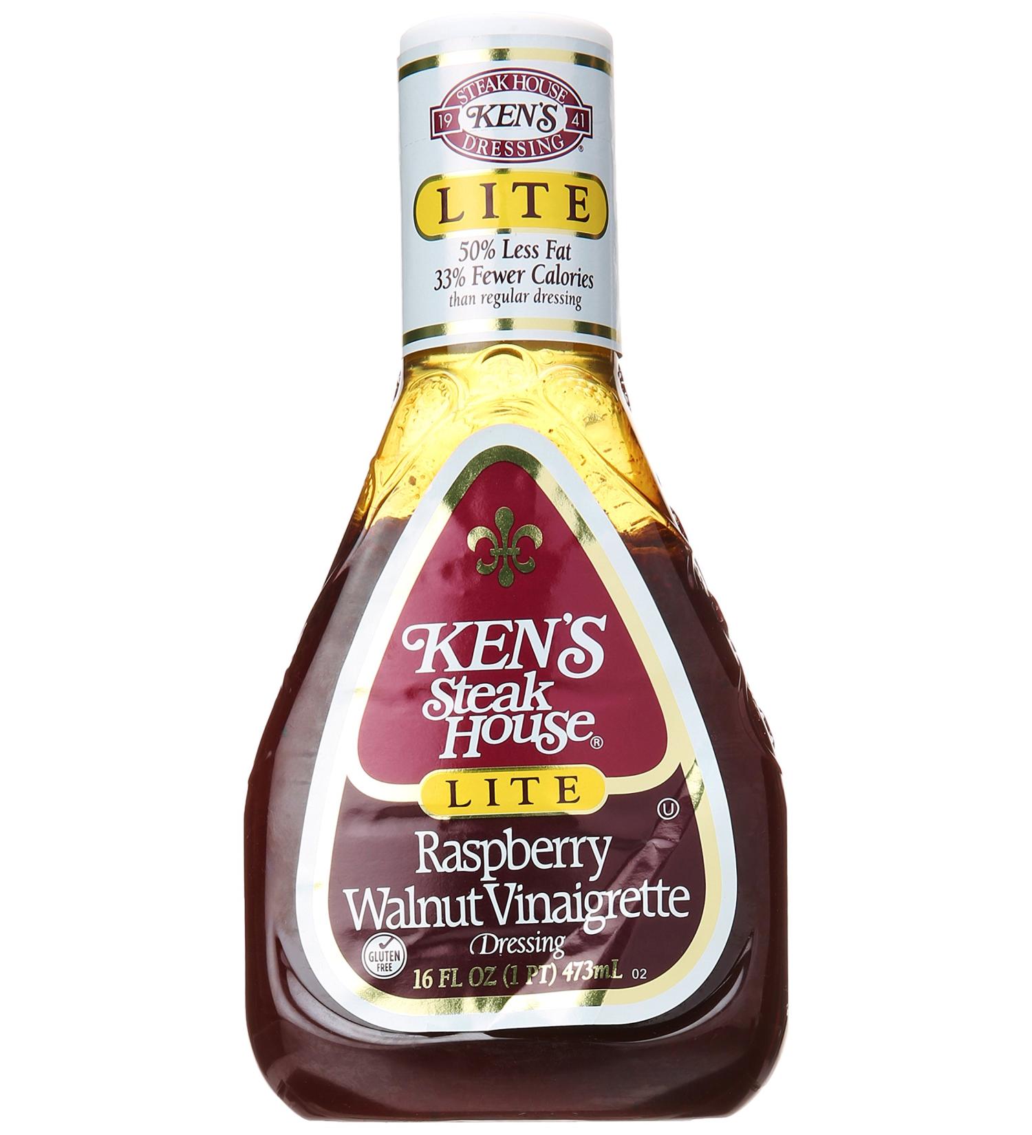 Ken's Steak House Raspberry Walnut Vinaigrette Lite Dressing 16 oz - Shop Now! - Buy Online on GoSupps.com