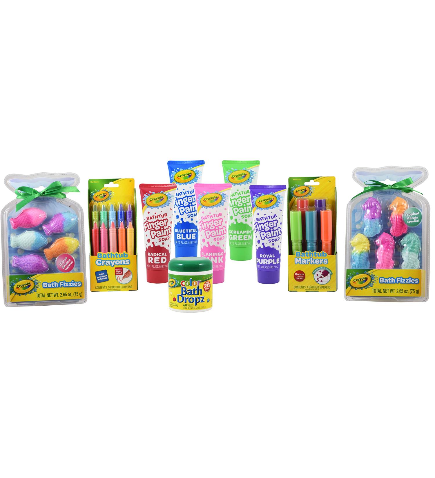 Bath Time Art Bundle: Dropz Fizzies, Crayons, Markers & Fingerpaint Soap - Buy Online on GoSupps.com