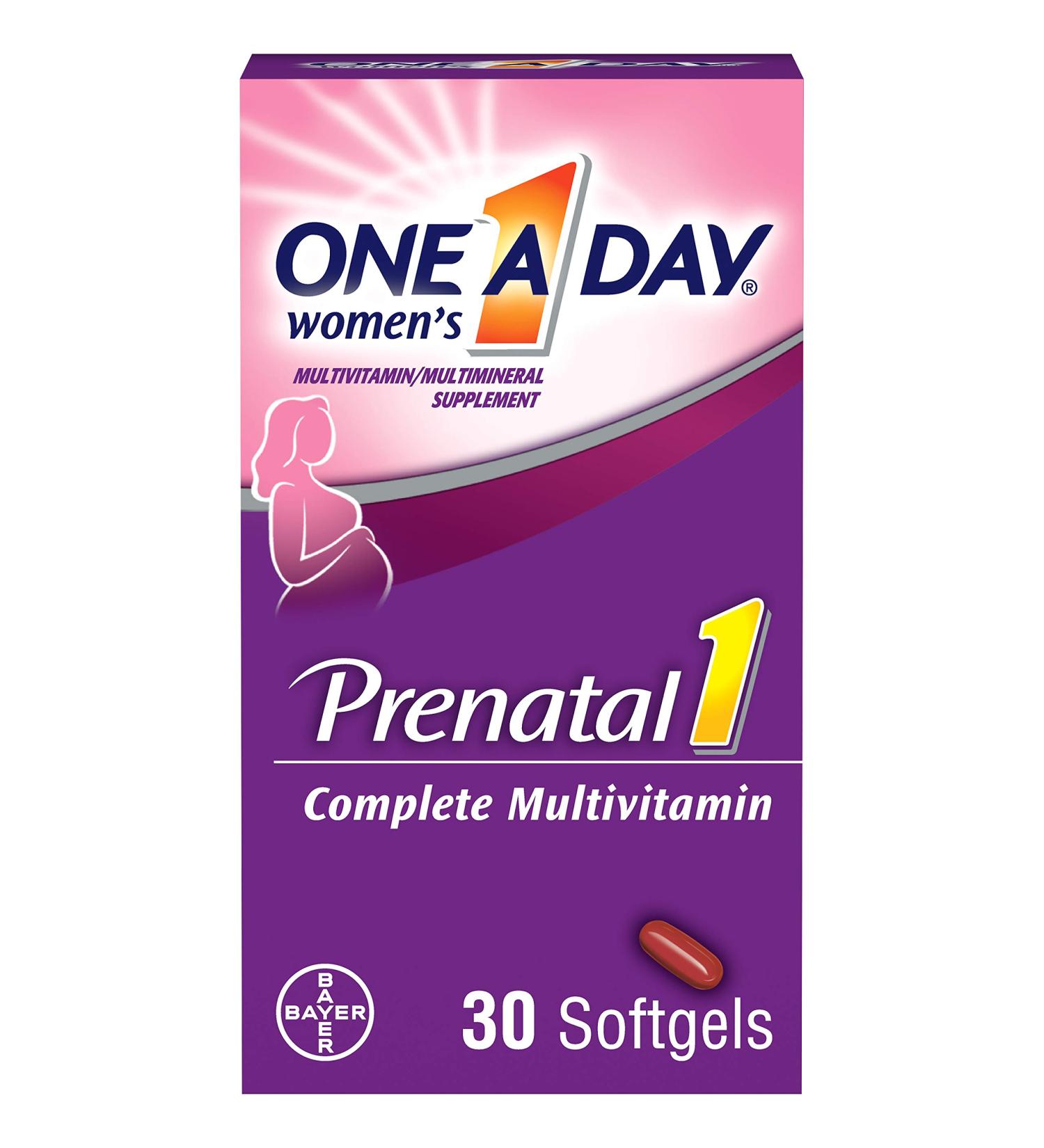 One-A-Day Prenatal 1 with DHA & Folic Acid Softgels 30 ea (Pack of 4) - Buy Online on GoSupps.com