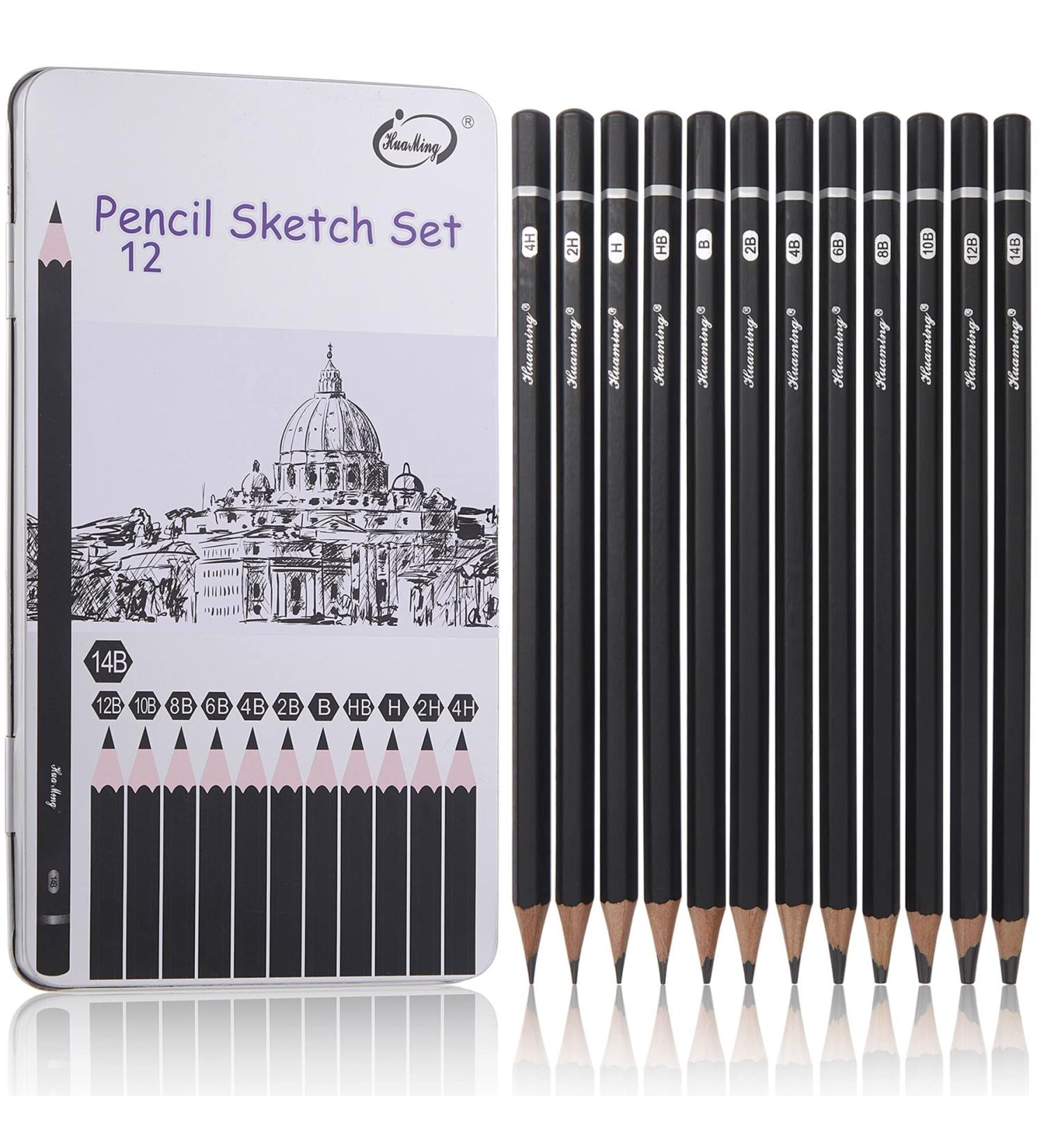 GETHPEN Sketch Pencils 12 Pack - Graphite Drawing Pencils for Art, Shading, and Sketching - Buy Online on GoSupps.com