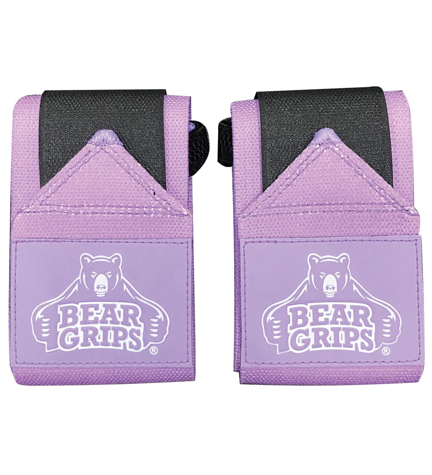 Bear Grips Lavender Purple Wrist Wraps for Weightlifting - Men & Women | Powerlifting and Weightlifting Wrist Straps - Buy Online on GoSupps.com
