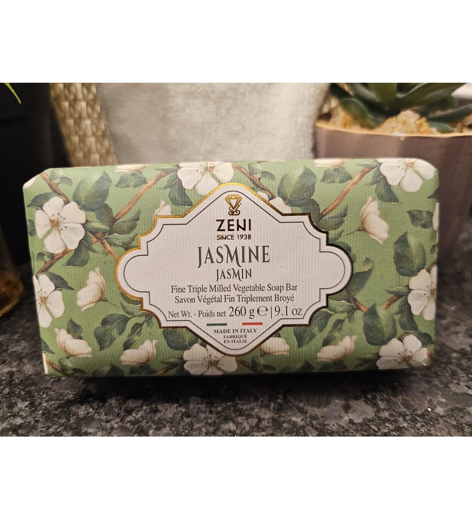 Jasmine Fine Triple Milled Vegetable Soap Bar - 9.1 Oz - Premium Italian Soap for Luxurious Skin Care - Buy Online on GoSupps.com