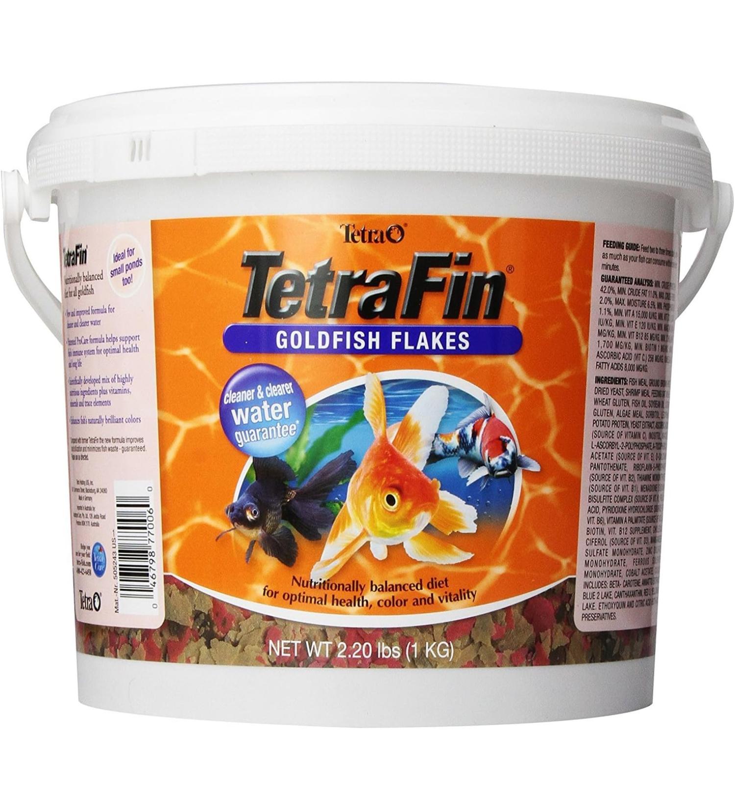 Tetra Goldfish Flakes 2.2lb Bucket - Balanced Diet for Aquarium Fish - Buy Online on GoSupps.com