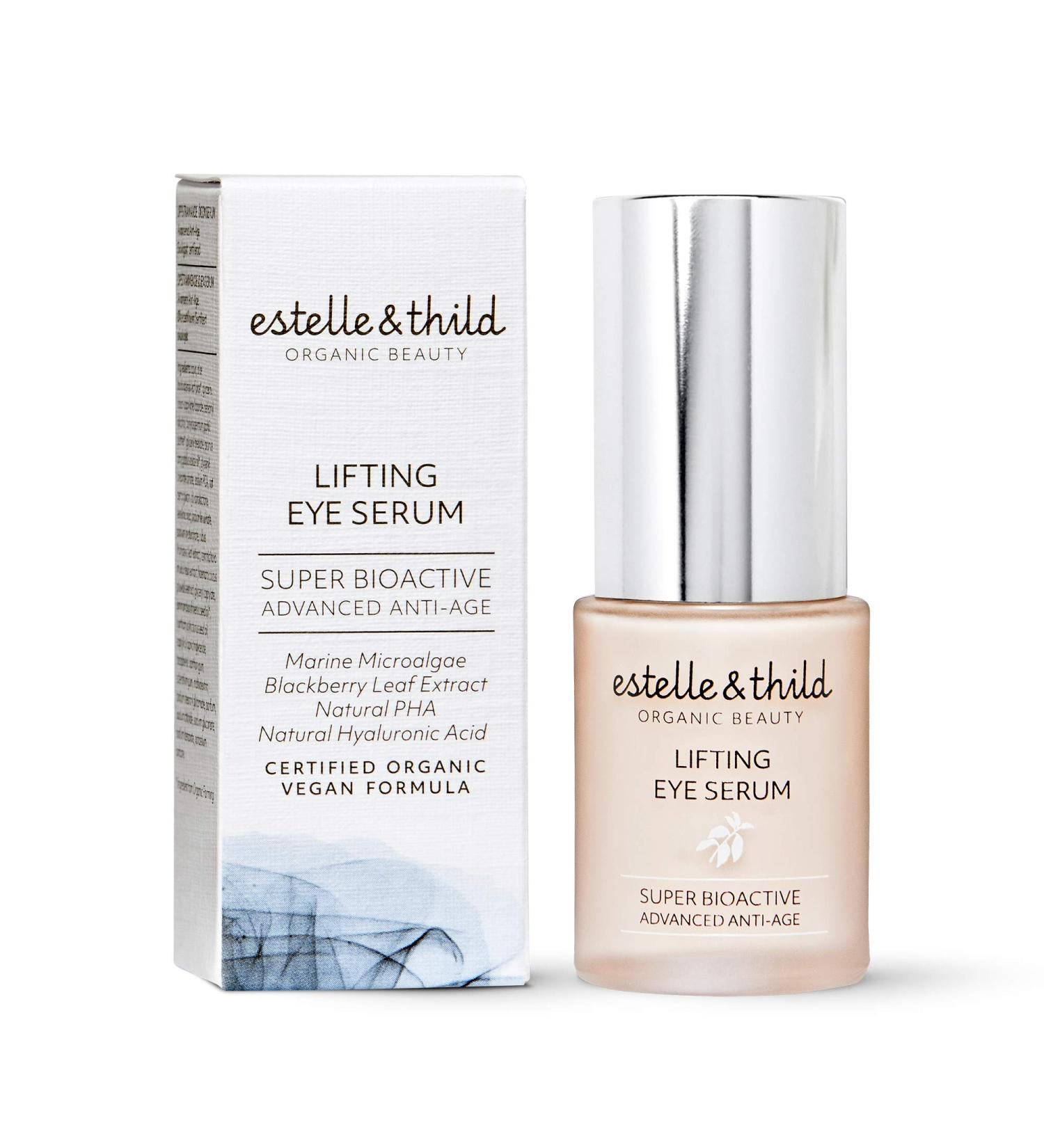 Estelle & Thild - Organic Beauty - Lifting Eye Serum.Advanced Anti -Age Certified Organic Vegan Formula Cruelty Free - Sweden - 15 ml