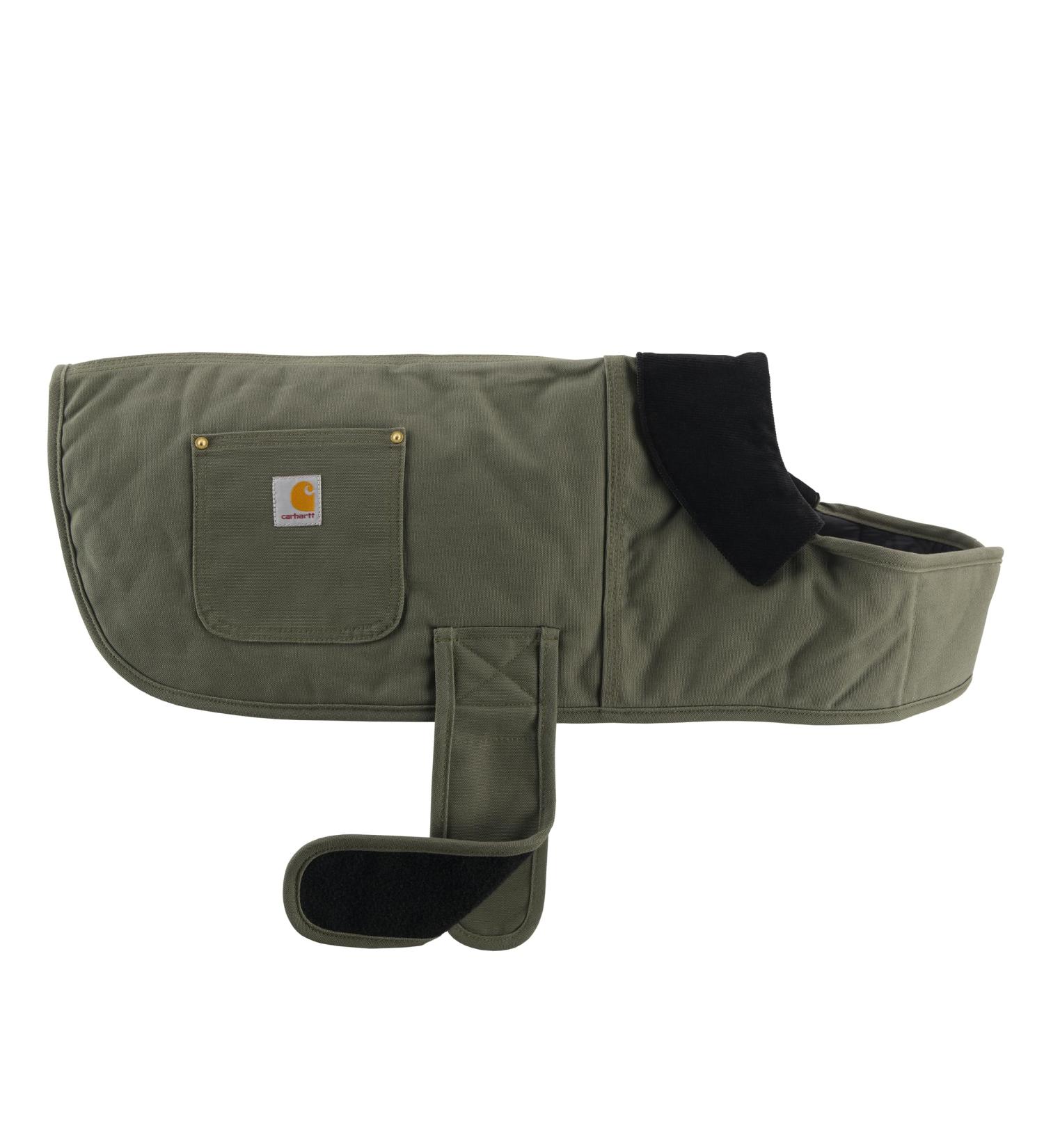 Carhartt Men's Firm Duck Insulated Dog Chore Coat - Large Army Green/Brass | Durable Outdoor Gear for Dogs - Buy Online on GoSupps.com