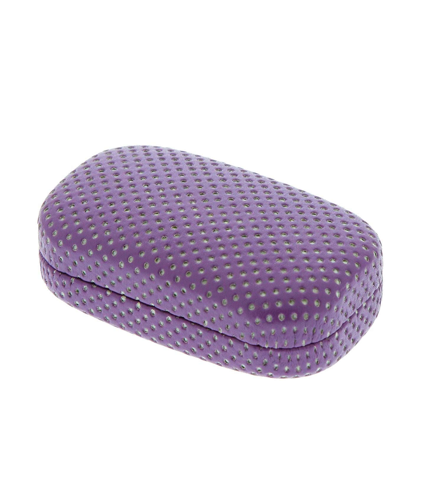 Ron s Optical Hard Mod Purple & White Polka Dot Contact Lens Travel Case with Interior Mirror - Durable & Stylish eCommerce Edition - Buy Online on GoSupps.com