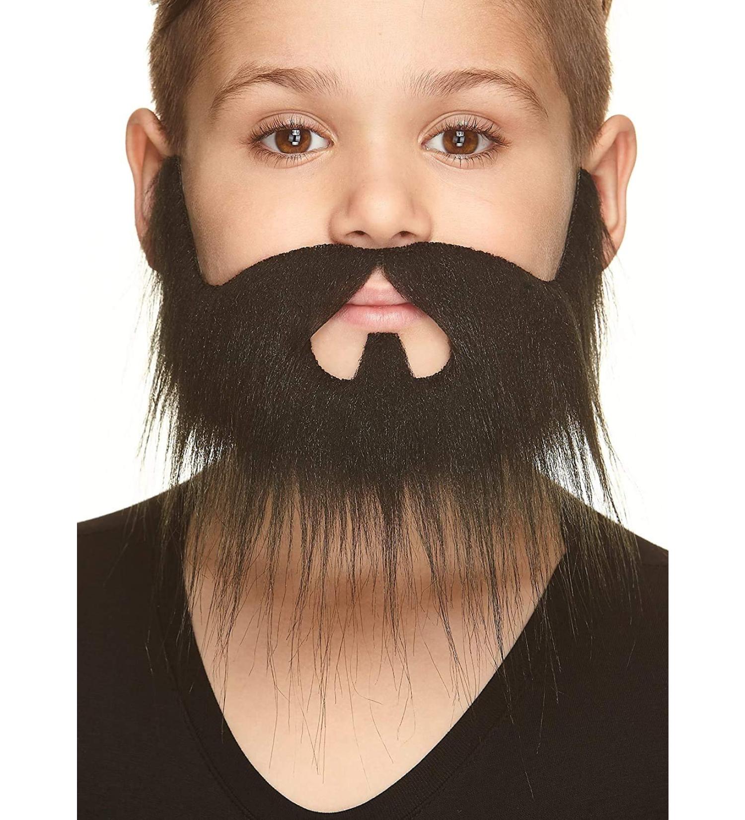 Mustaches Auto-Adh sives Nouveaut L ger Nomad Fausse Barbe et Fausse Moustache Sel et Poivre Couleur - Buy Online on GoSupps.com