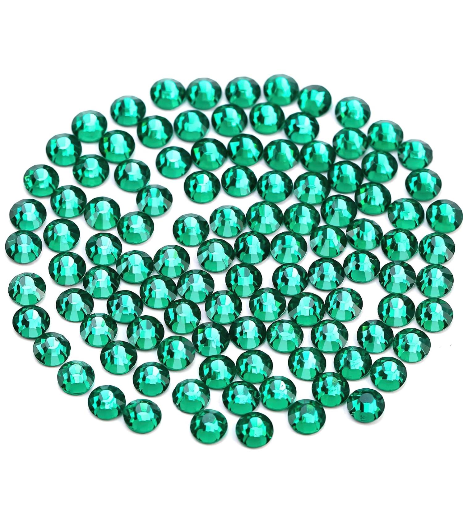 Yhmq 576pcs Green Zircon Rhinestones & Nail Crystals SS30 Nail Art Gems (6.4 & 6.5mm) for Stunning DIY Nail Designs - Buy Online on GoSupps.com