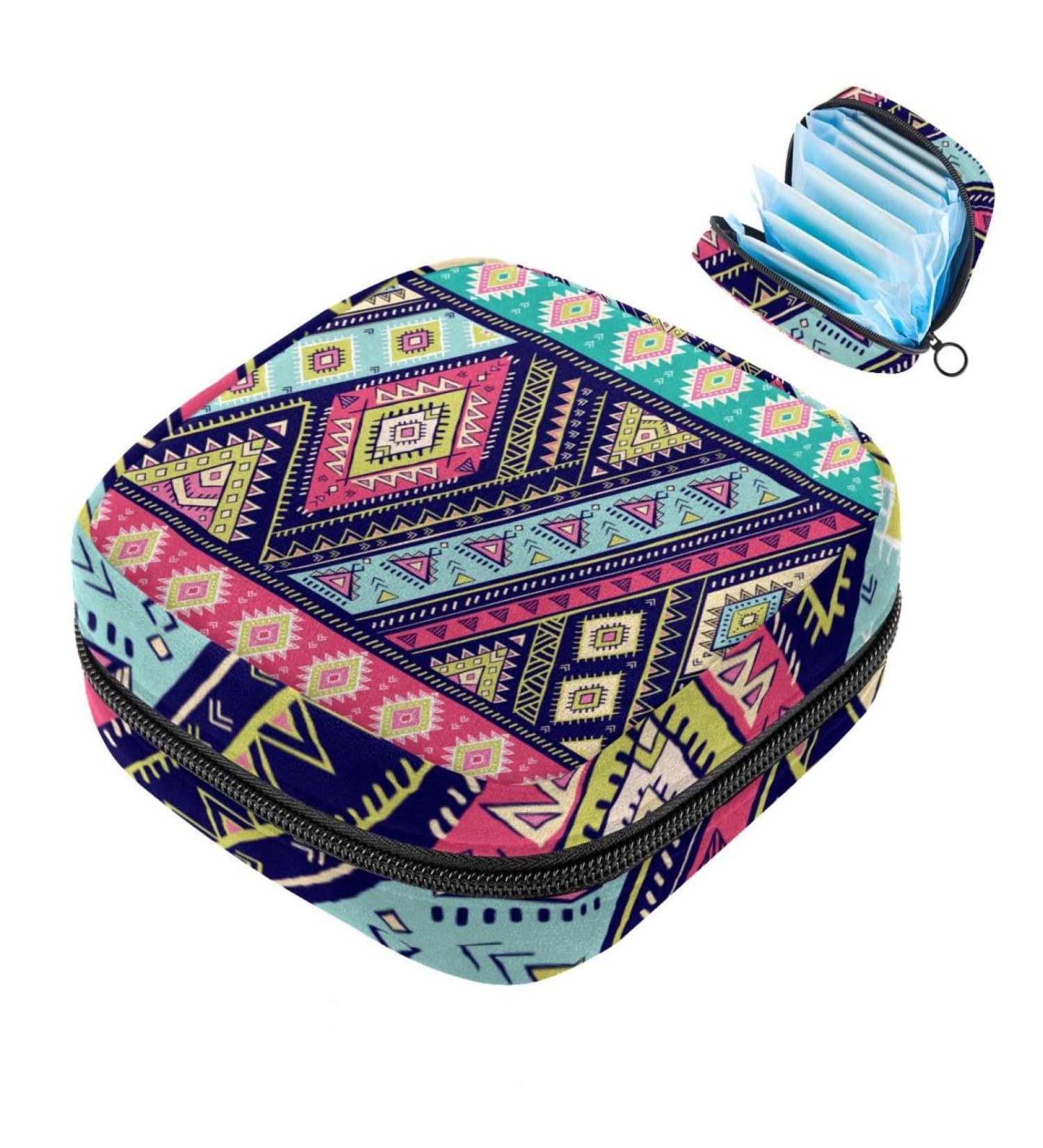 Shop Portable Women's Binding-Up Bags | Menstrual Cup & Pad Bags | Vintage Ethnic Boho Patterns for Teens - Buy Online on GoSupps.com