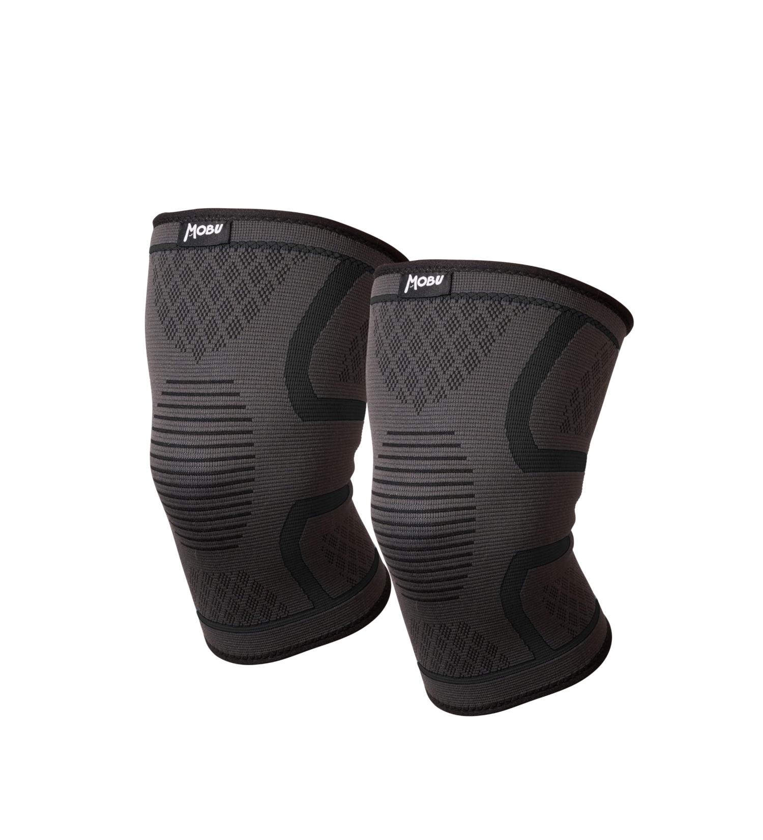 MOBU Knee Sleeves - Comfort & Flexibility - Compression Knee Sleeves for Arthritis Joint Pain & Support Ligament Injury Meniscus Tear - Running Weight Lifting Sports - Large Black - 2 Pack Black L - Buy Online on GoSupps.com