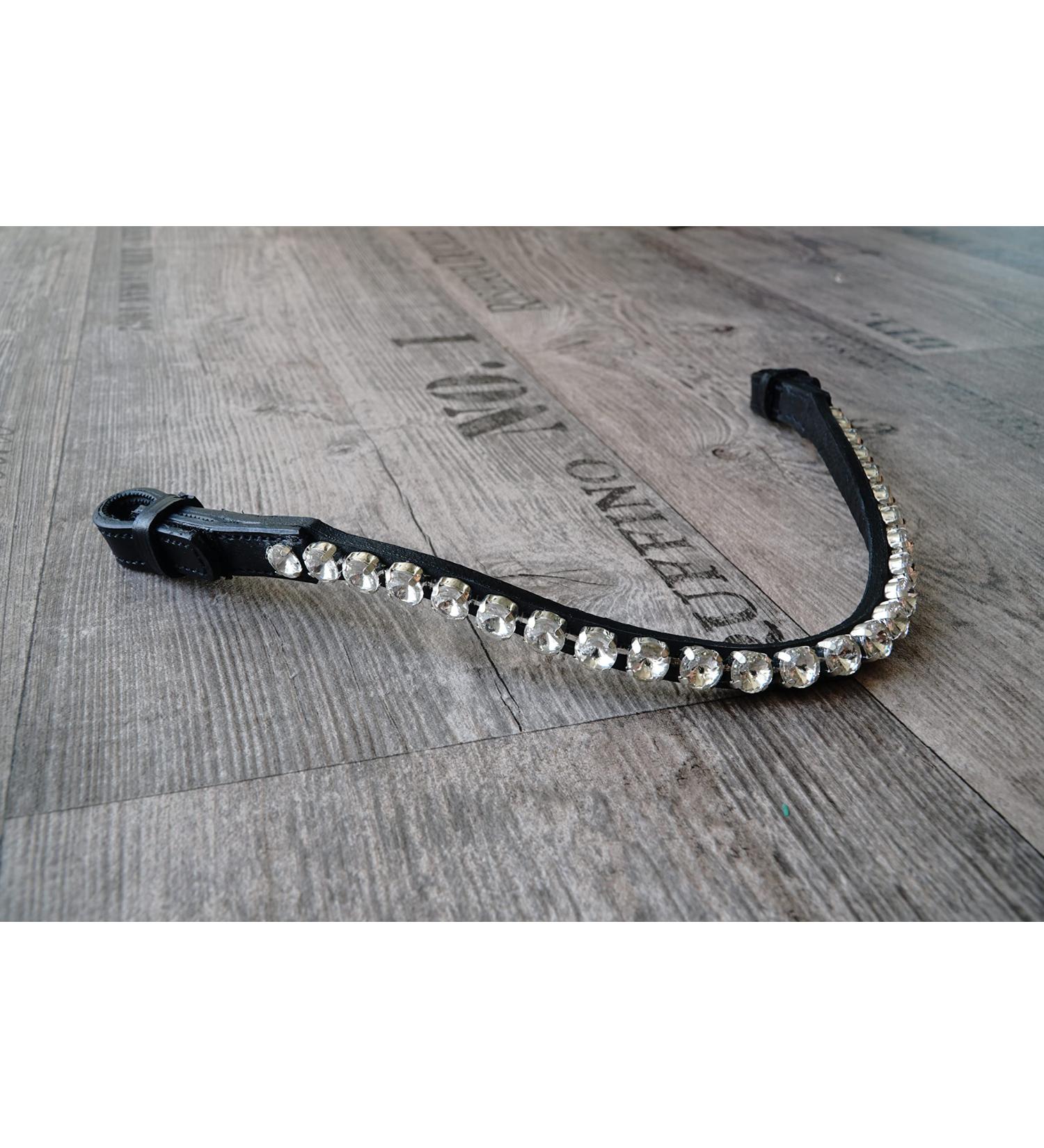 Generic browband with large stones Warmblood Thoroughbred (Thoroughbred 41 cm crystal) Thoroughbred 41 cm crystal
