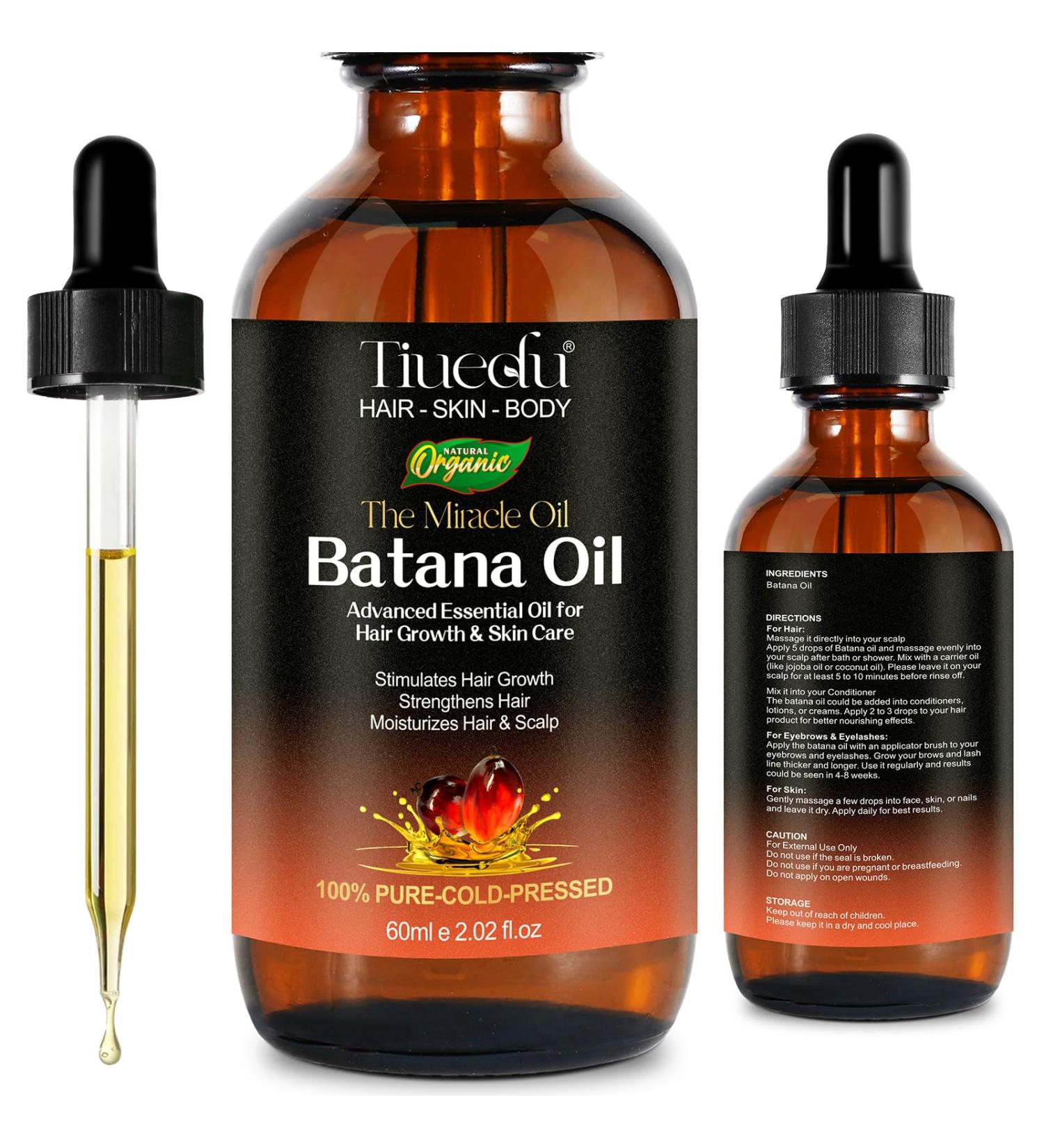 100% Pure Organic Batana Oil for Hair Growth Eyelashes & Eyebrows - Natural Moisturizing & Repair Oil for Aromatherapy & Body Use - Buy Online on GoSupps.com