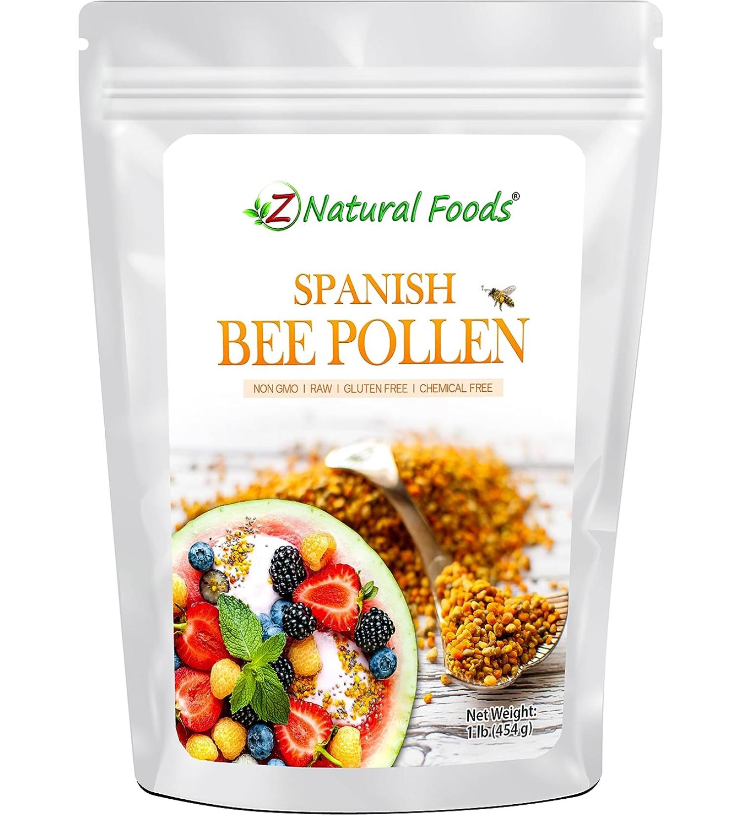 Bee Pollen Granules from Spain - 100% Pure & Raw Superfood Supplement - 1 lb - Gluten Free  Non GMO - Buy Online on GoSupps.com