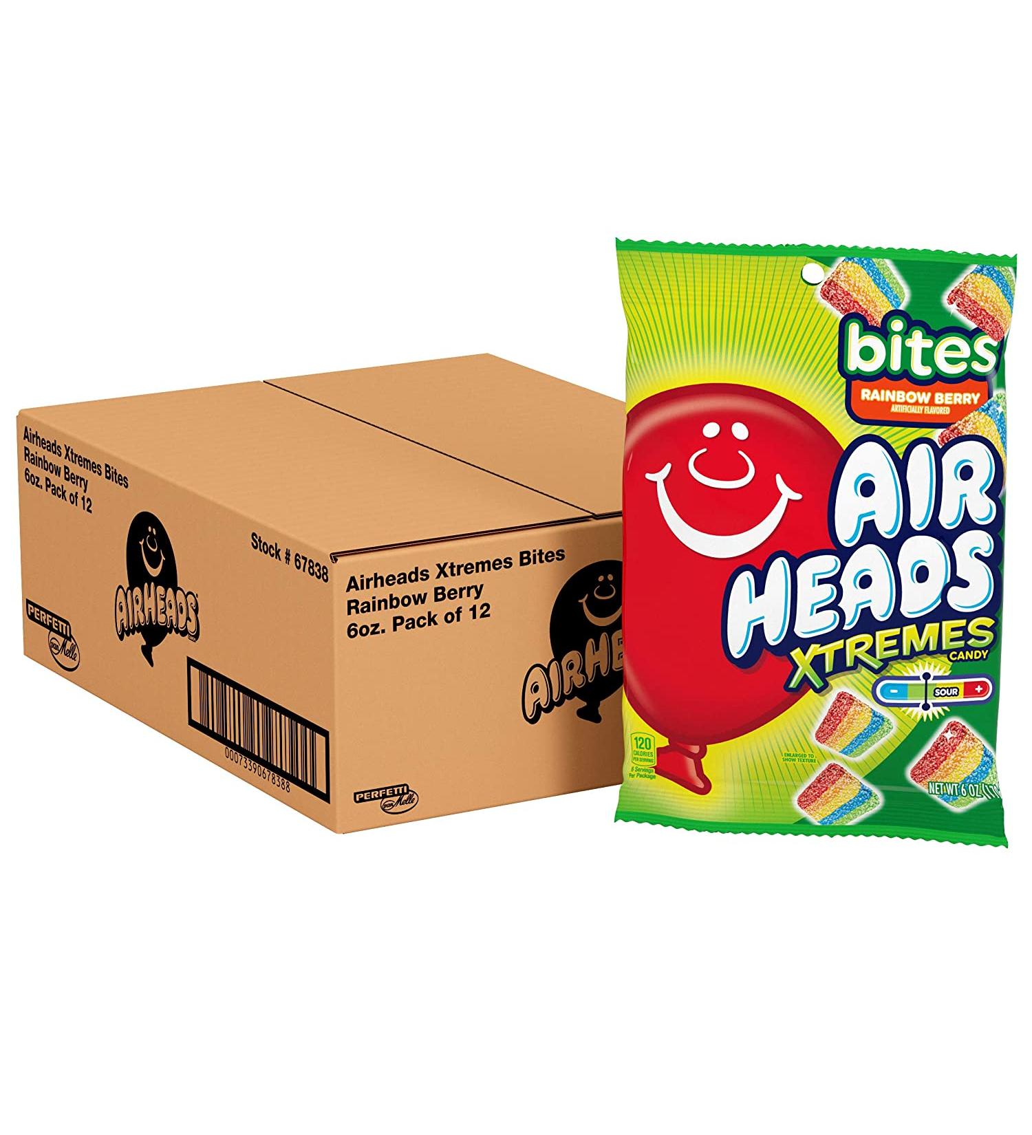 Airheads Xtremes Bites Rainbow Berry Candy 6 Oz Pack of 12 | Sweetly Sour Flavors - Buy Online on GoSupps.com