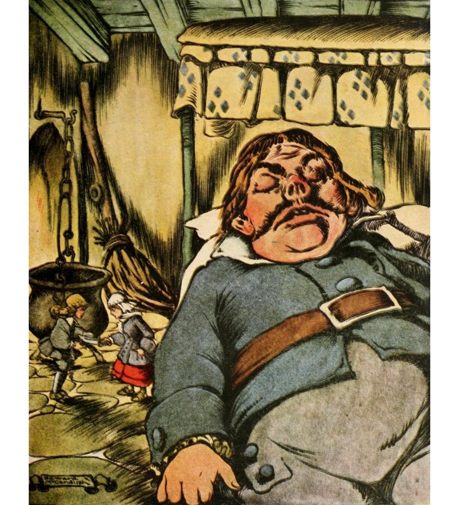 Posterazzi Laboulaye's Fairy Book 1920 He was soon snoring Poster Print by Edward McCandlish (24 x 36) 24.00 x 36.00