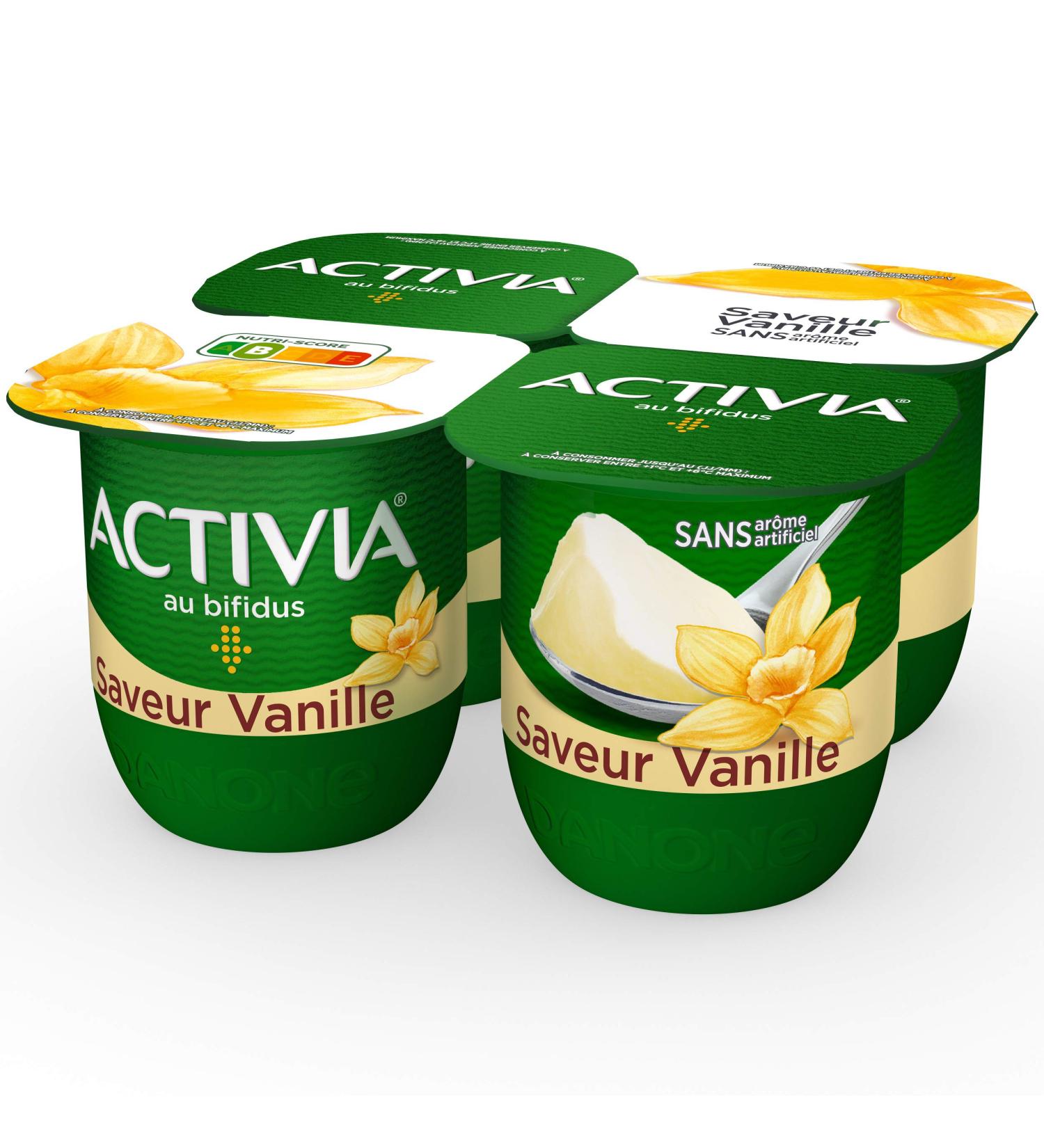 Activia Yaourt bifidus saveur vanille 4x125g - Buy Online on GoSupps.com