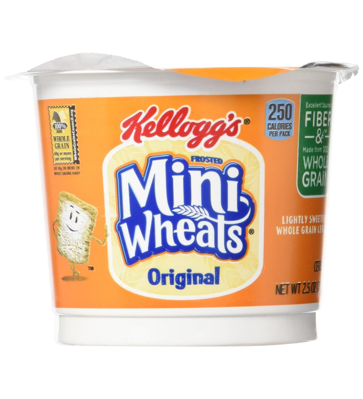 Kellogg's Frosted Mini Wheats Cereal 6 Cups/Box - Single-Serve Breakfast Cereal Pack, 6 Count - Buy Online on GoSupps.com