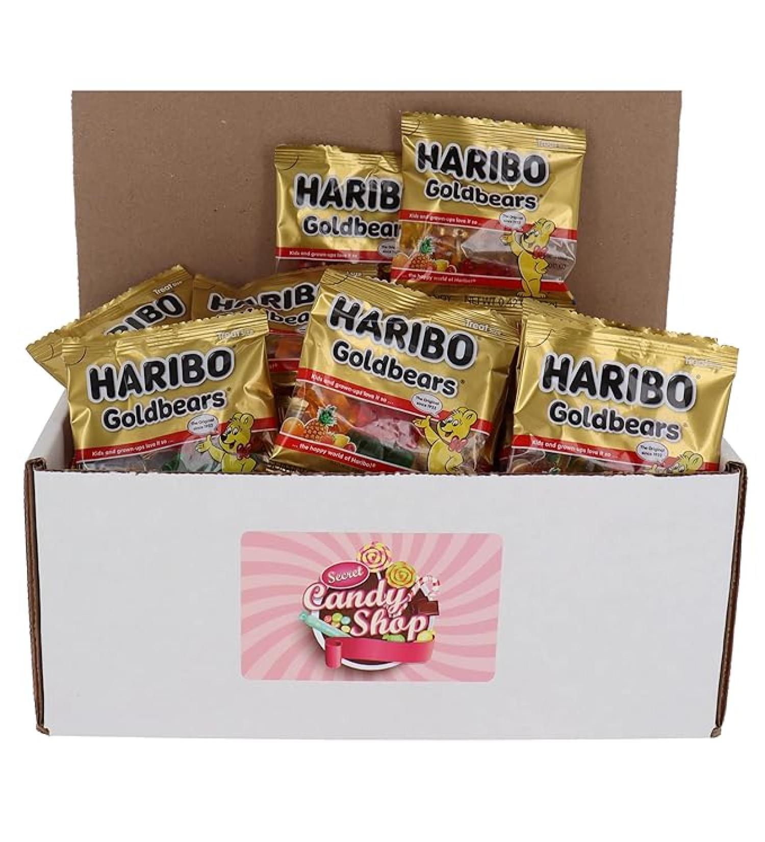 SECRET CANDY SHOP Haribo Gummy Gold Bears Gummi Fun Size Bulk in Box (Pack of 50) - Buy Online on GoSupps.com