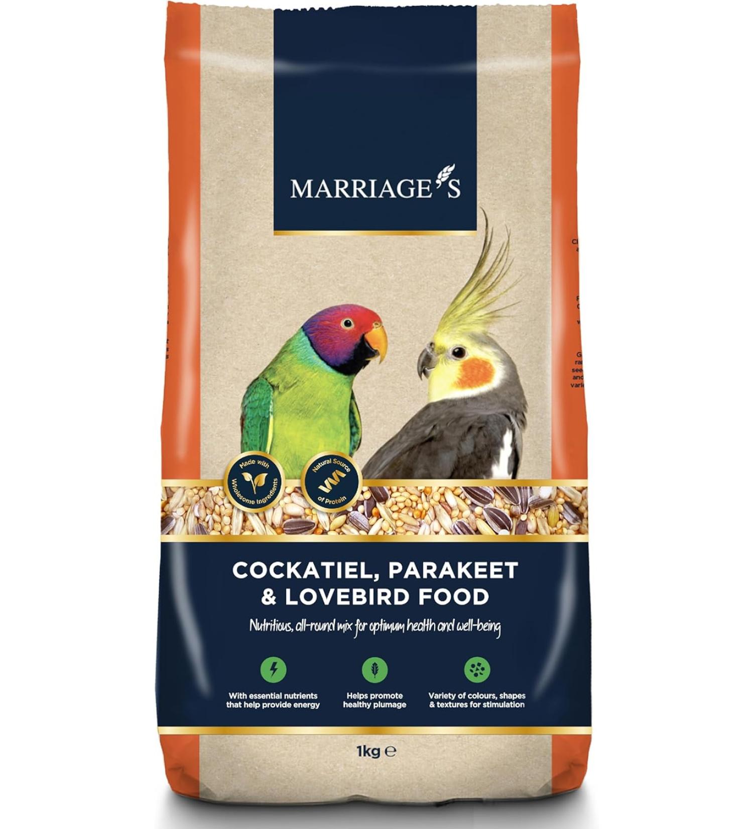 Marriage's Lovebird Food - Cockateil, Parakeet & Lovebird - 1 Kg - Buy Online on GoSupps.com