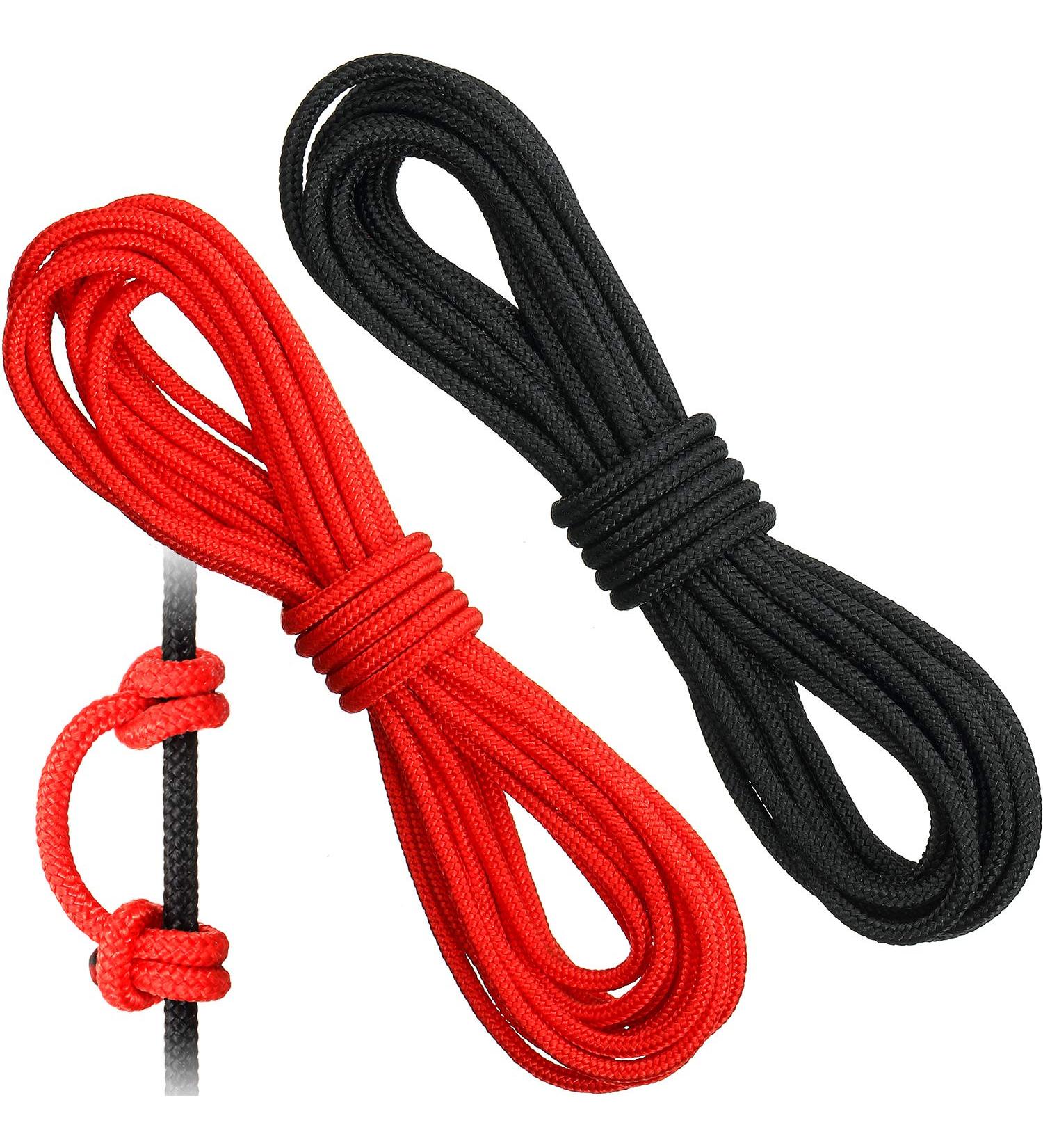 2 Pieces Archery D Loop Rope Set - 10 Feet, Bowstring Serving Thread, Release Material - Black and Red - Buy Online on GoSupps.com
