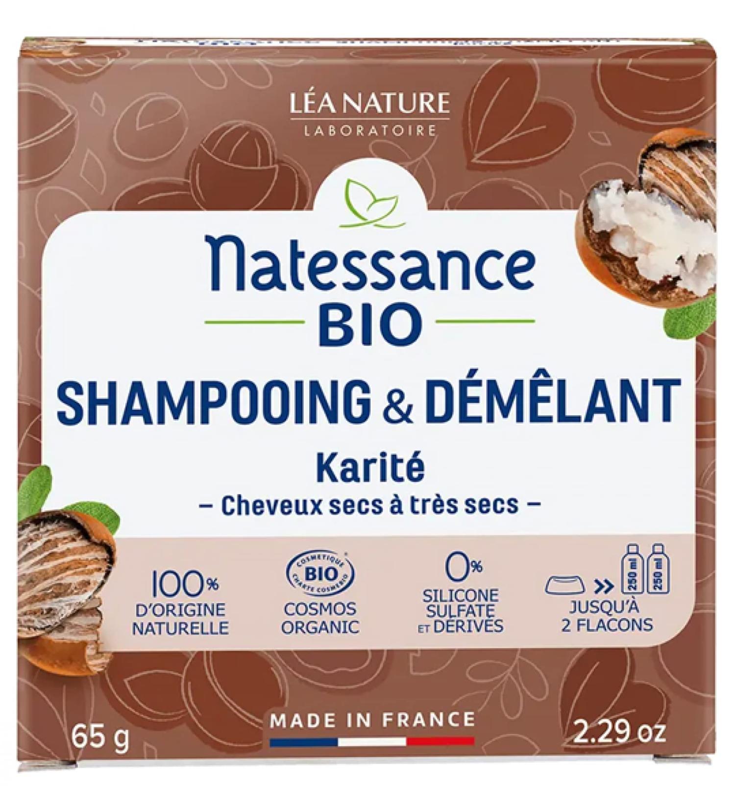 Natessance Organic Shea Butter Solid Shampoo & Conditioner 65 g