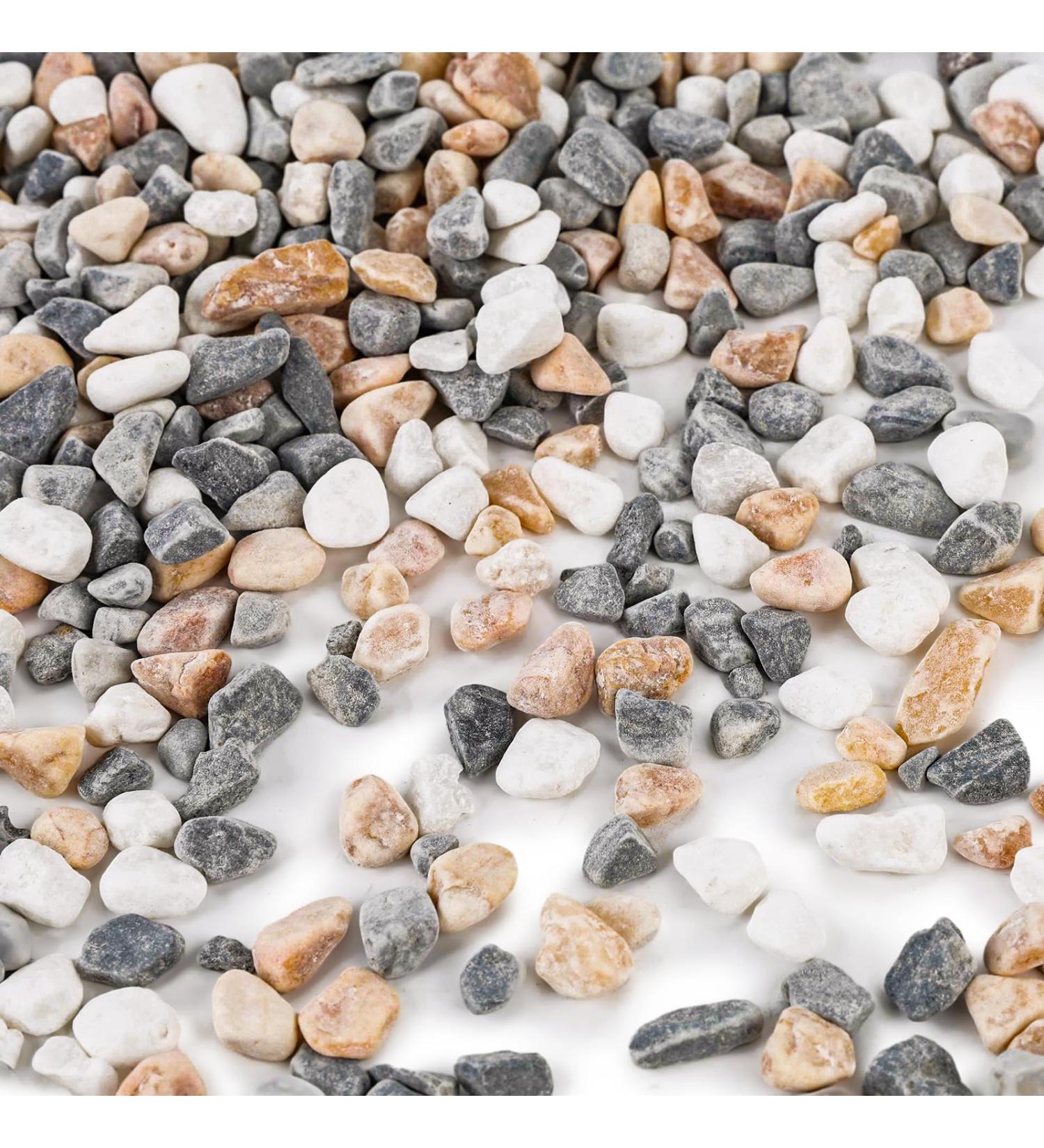 VGOODALL 900g Mixed Colour Gravel Pebbles - 2LB Natural Decorative Pebbles for Succulents, Vases, Aquariums & Outdoor Decor - Buy Online on GoSupps.com