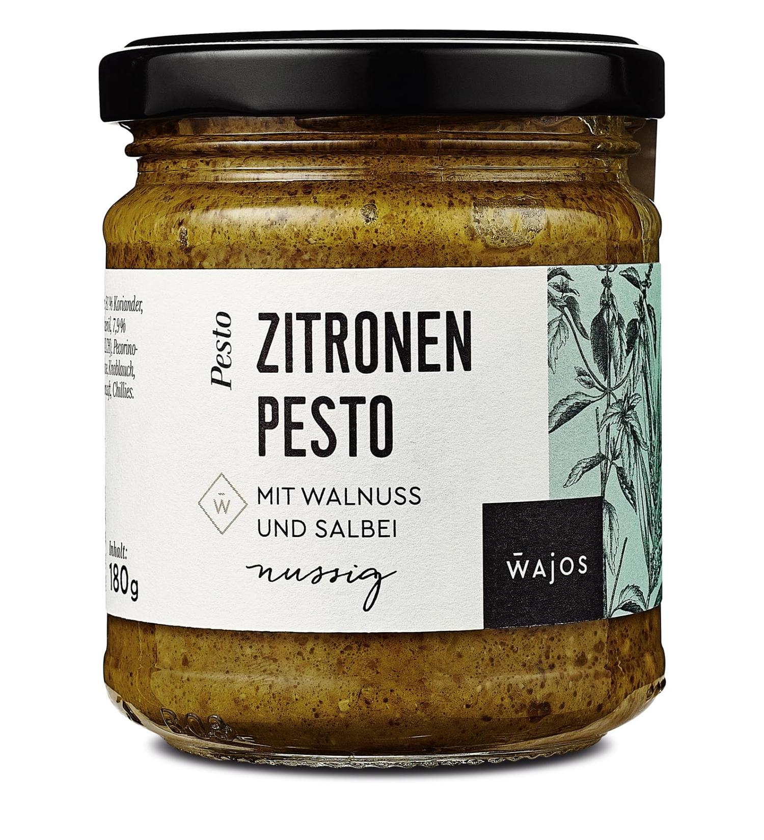 Buy WAJOS Lemon Pesto 180g - Nutty Walnut & Sage Seasoning Sauce for Delicious Pasta | International Shipping - Buy Online on GoSupps.com
