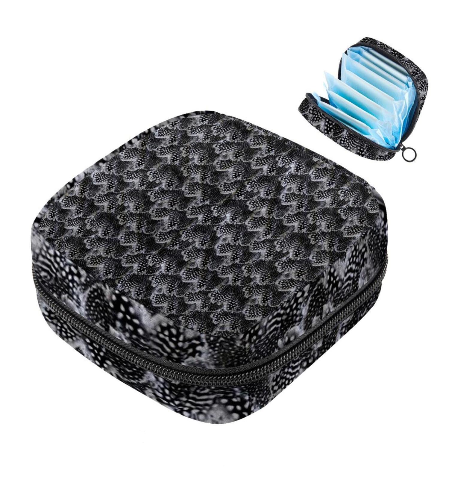 Portable Women's Bandages with Owl Feathers - Stylish Storage Bag for Menstrual Pads | Ideal for Teens & Women - Buy Online on GoSupps.com