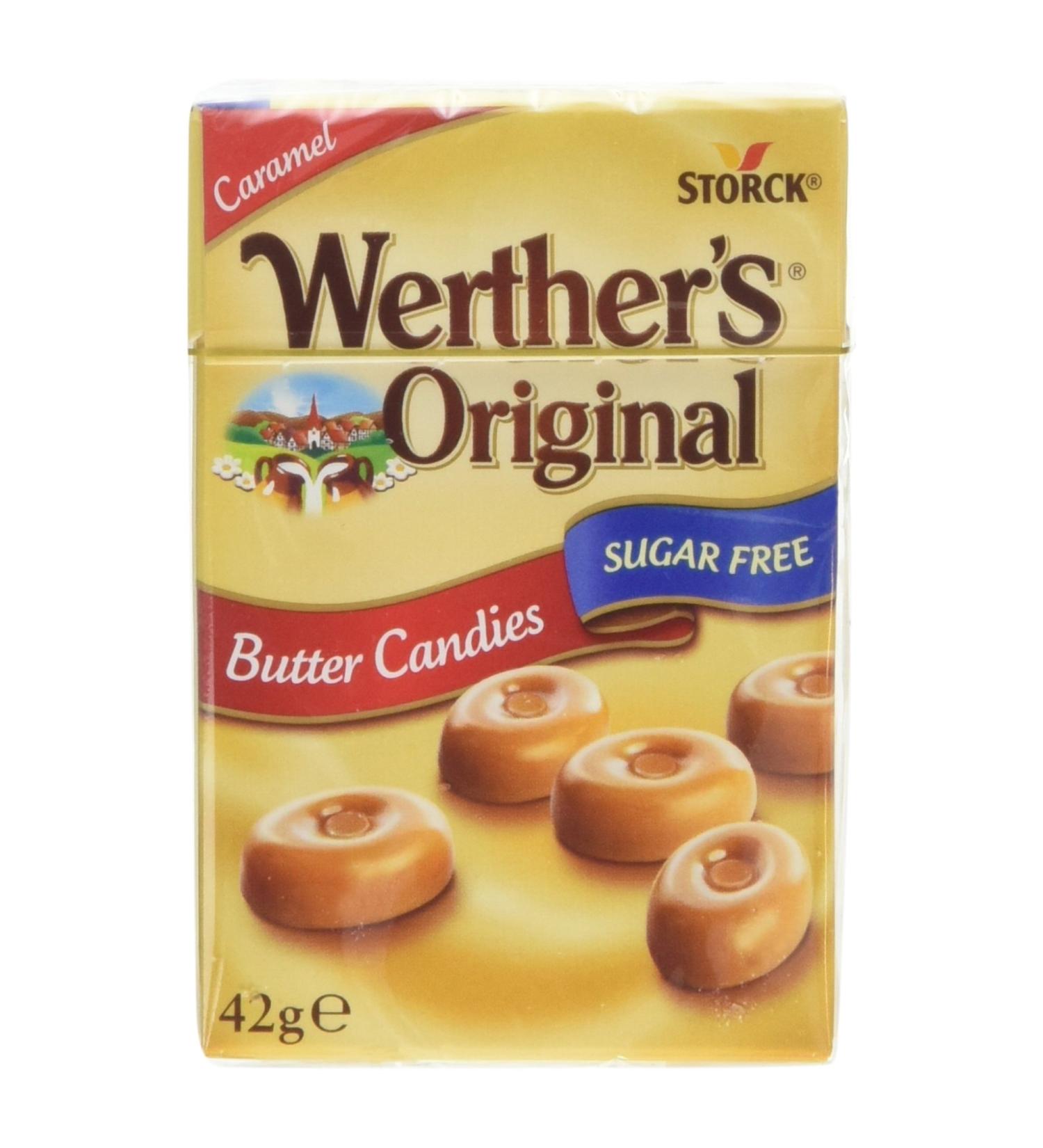 Werther's Original Sugar Free Caramel Butter Candies 42g - Buy Online on GoSupps.com