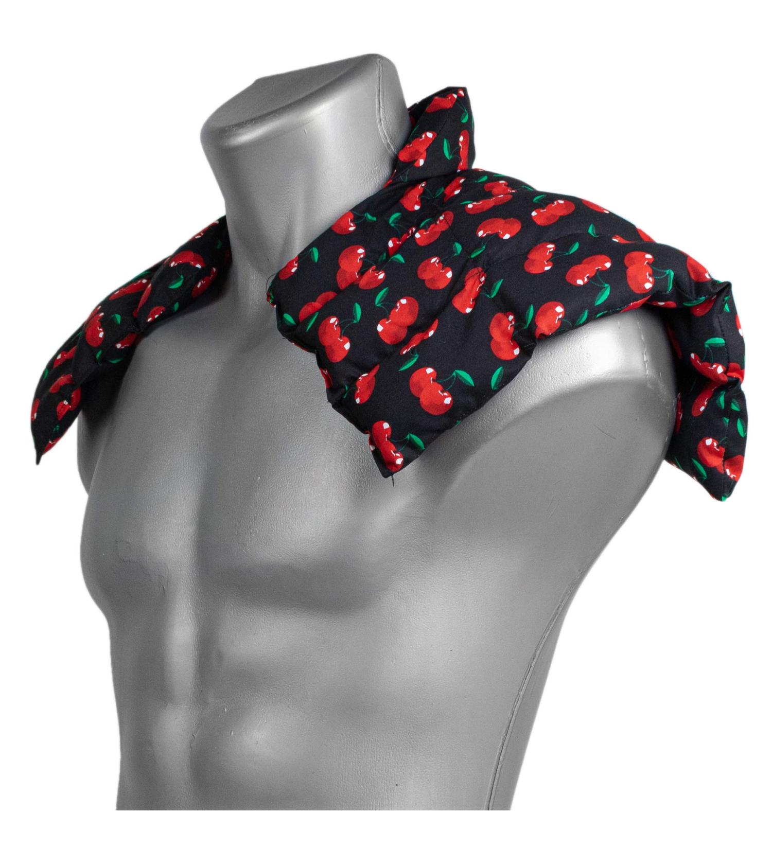 Grain Pillow Shoulder & Neck Pillow with Collar - Heat Cushion for Neck & Shoulder Relief - Cherry Black & Wheat Colors - Buy Online on GoSupps.com